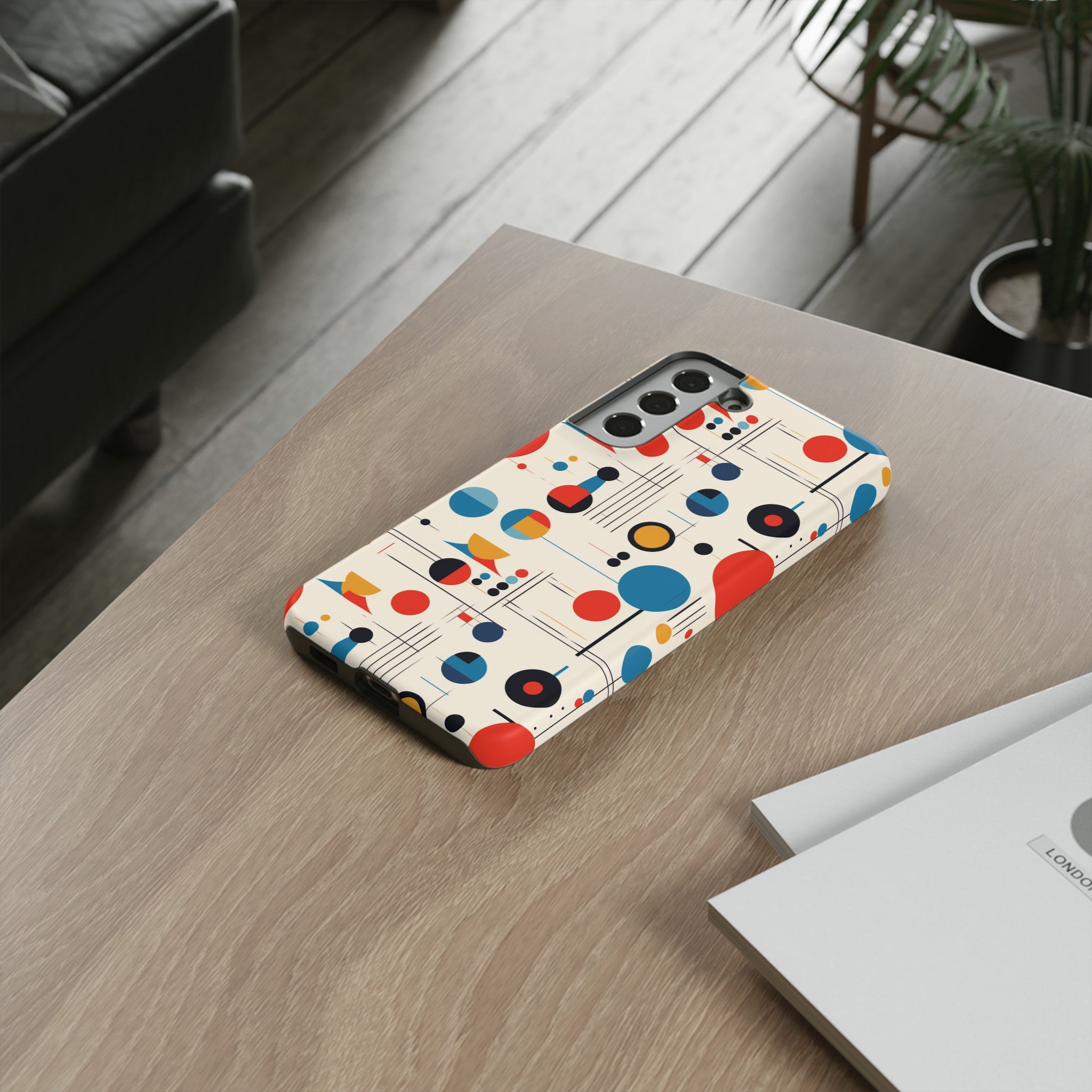 Mid Mod Bauhaus Designed iPhone, Samsung, Retro Phone Tough Cases - Mid Century Modern Gal