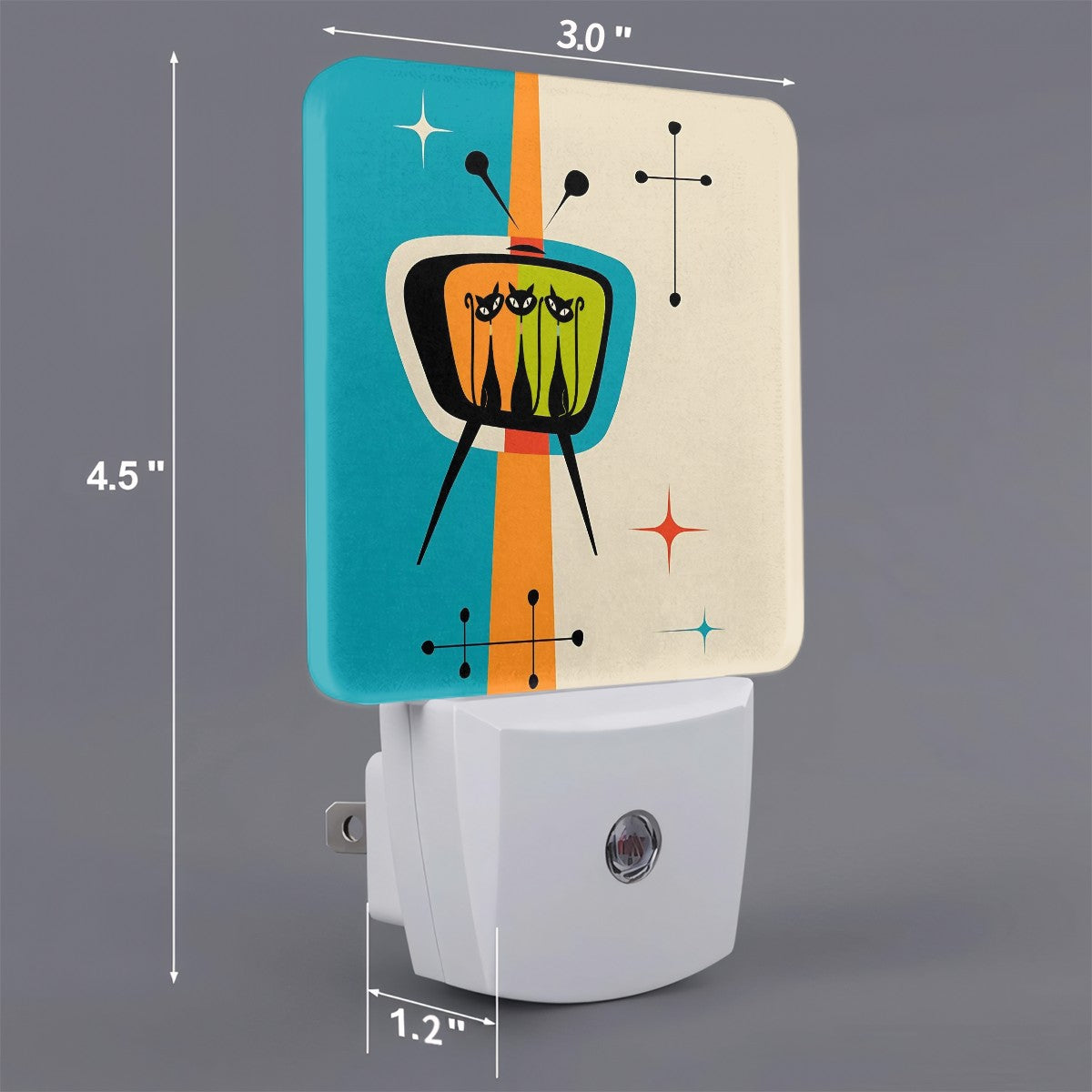 Atomic Cat Kitschy Fun LED Night Light Set of 2 - Mid Century Modern Gal