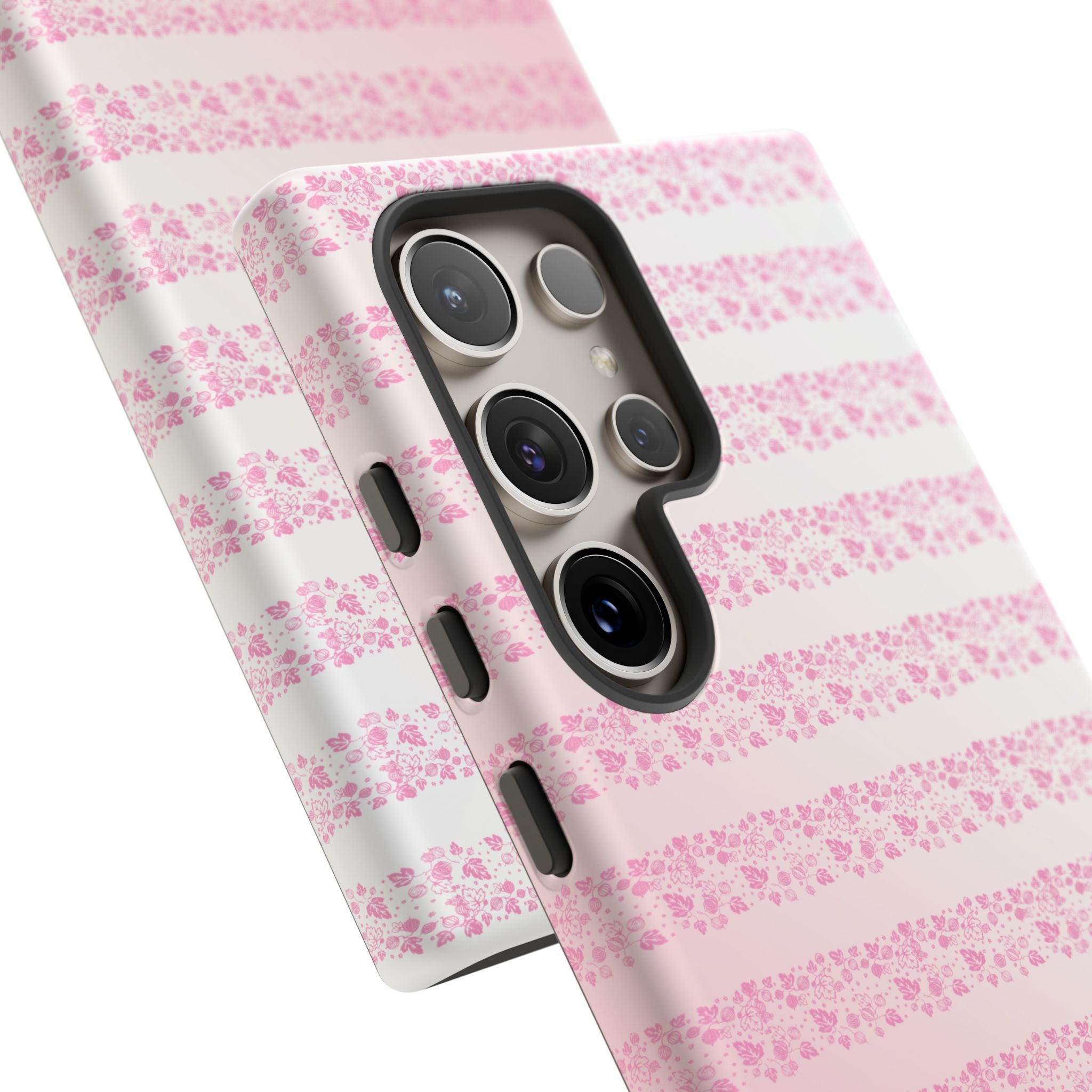 Pink Pyrex Gooseberry Striped Phone Case, Stylish Phone Cover, Tough Protective Case, Cute Cell Phone Case, Trending Gift for Her