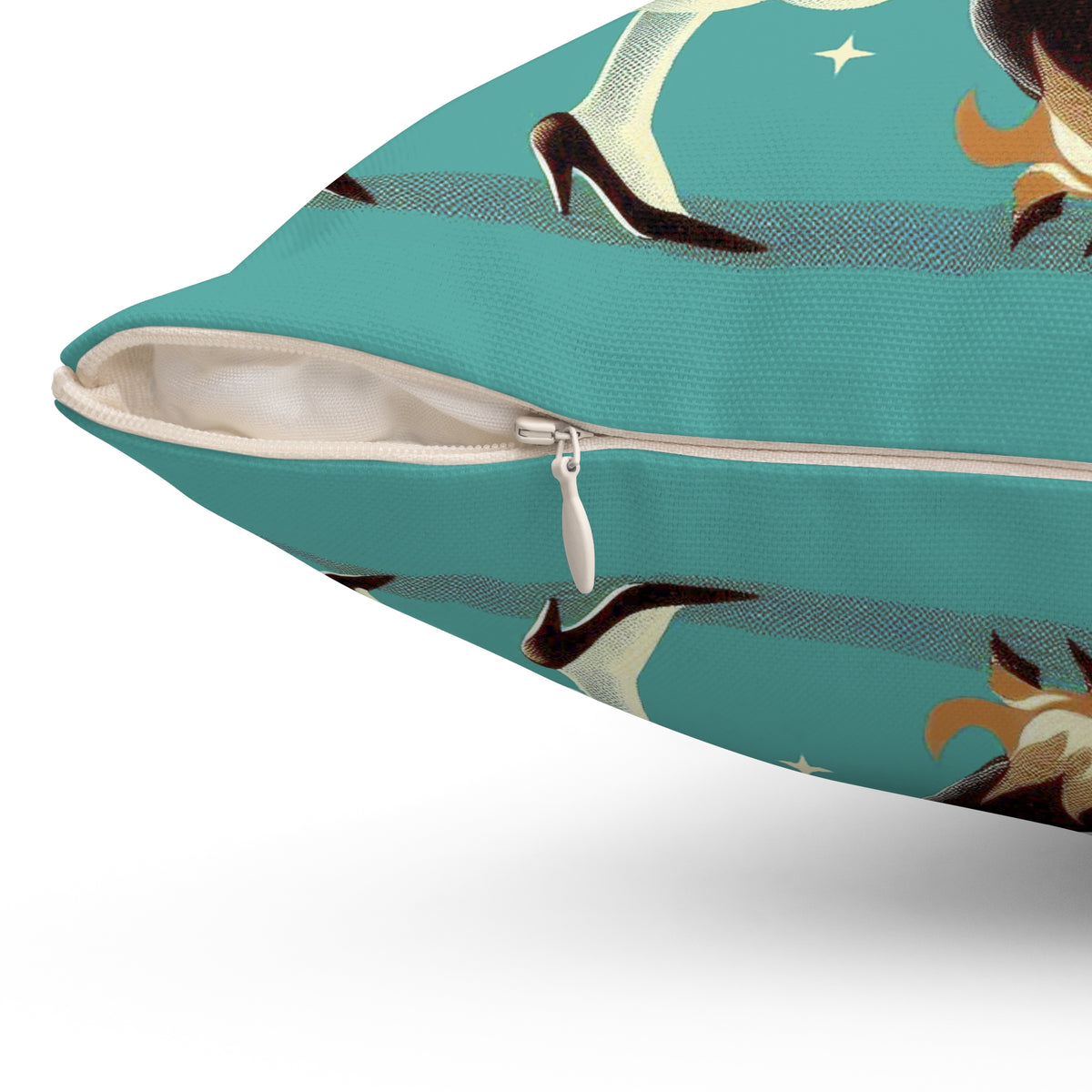Witch's Brew Mid Century Modern Halloween Gothic Teal Pillow Cover and Insert - Mid Century Modern Gal