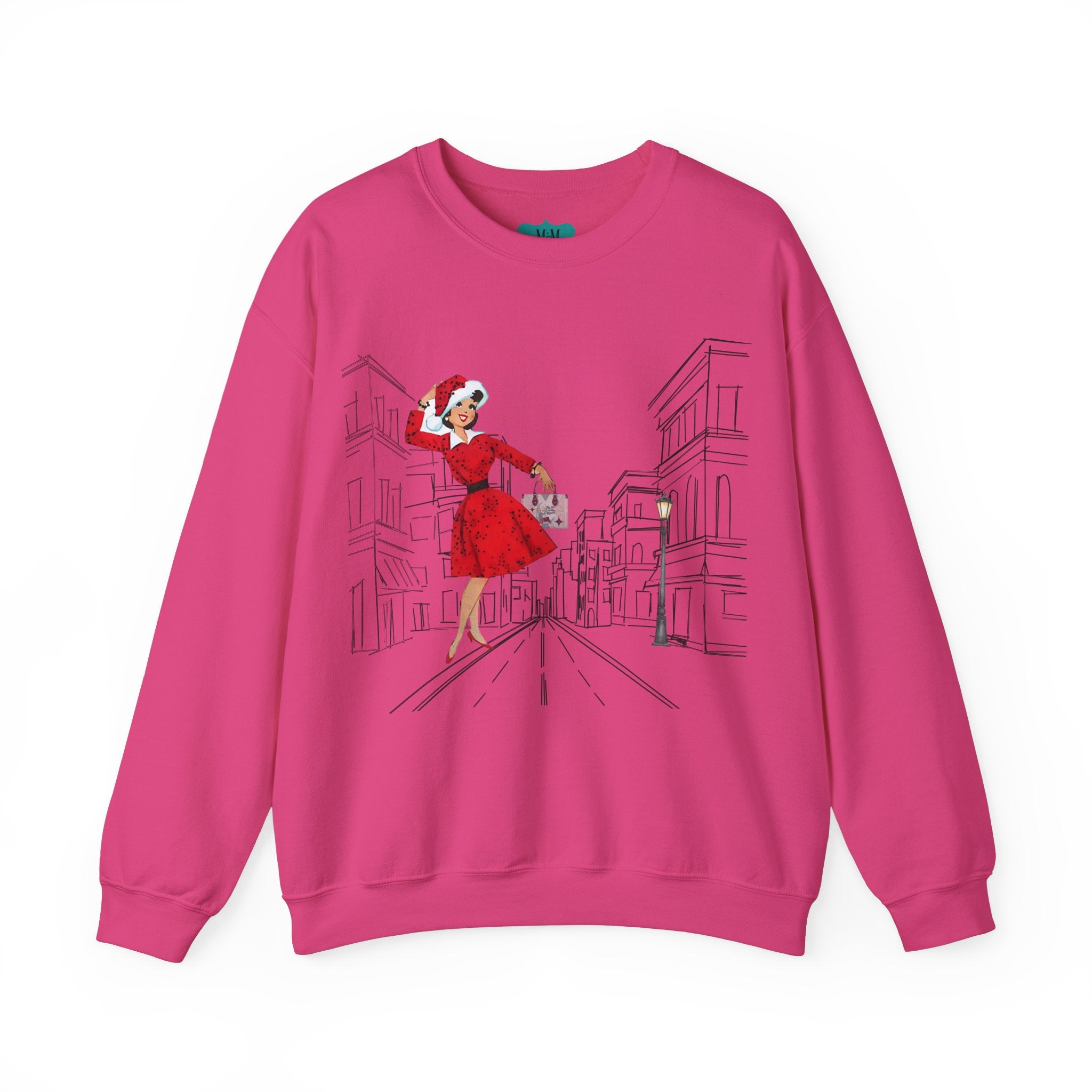 Mid Century Modern Christmas Kitschy Mod Gal Stylish Art Retro Christmas Sweater - Mid Century Modern Gal