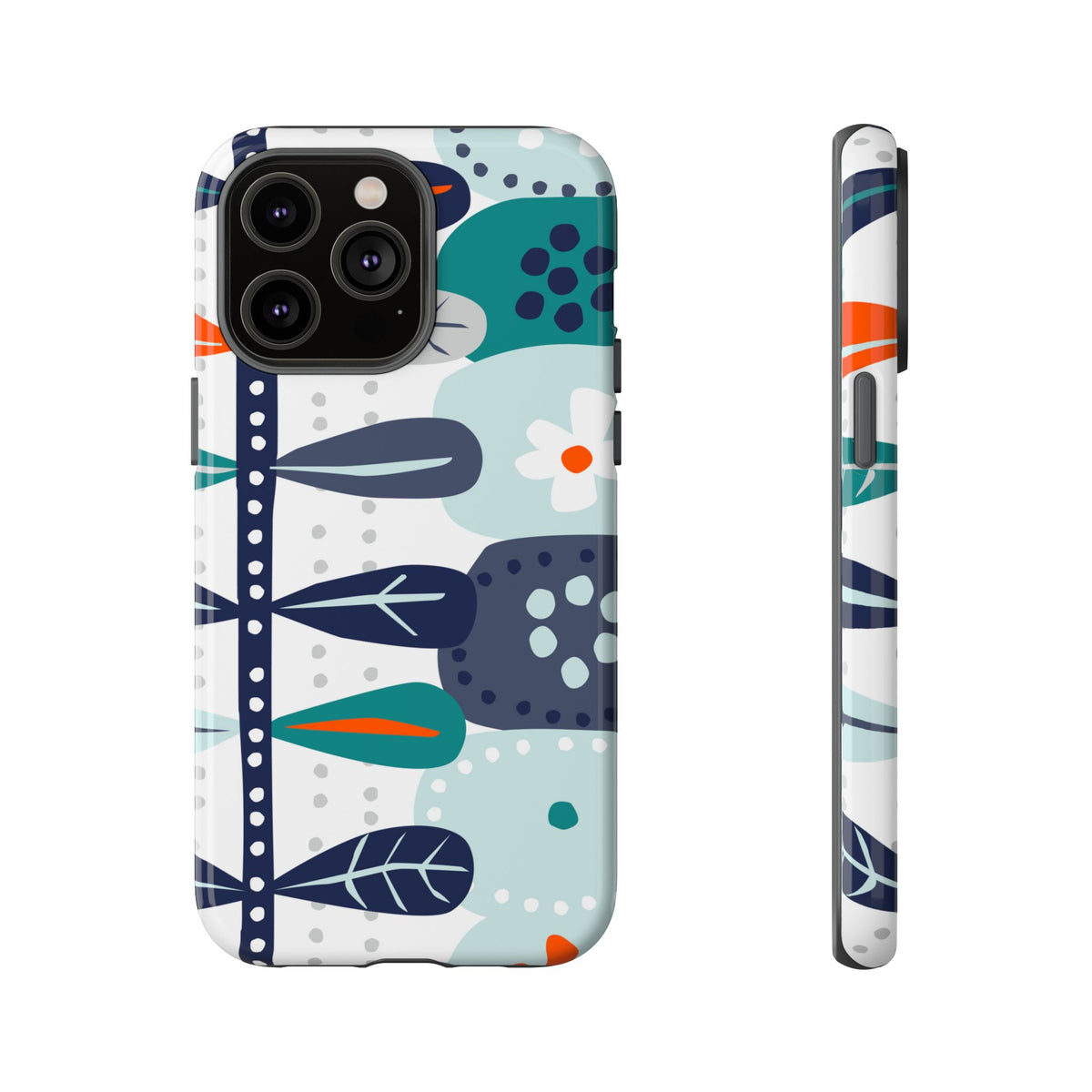 Scandinavian Modern Floral Nordic Hygge Tough Phone Case - Mid Century Modern Gal