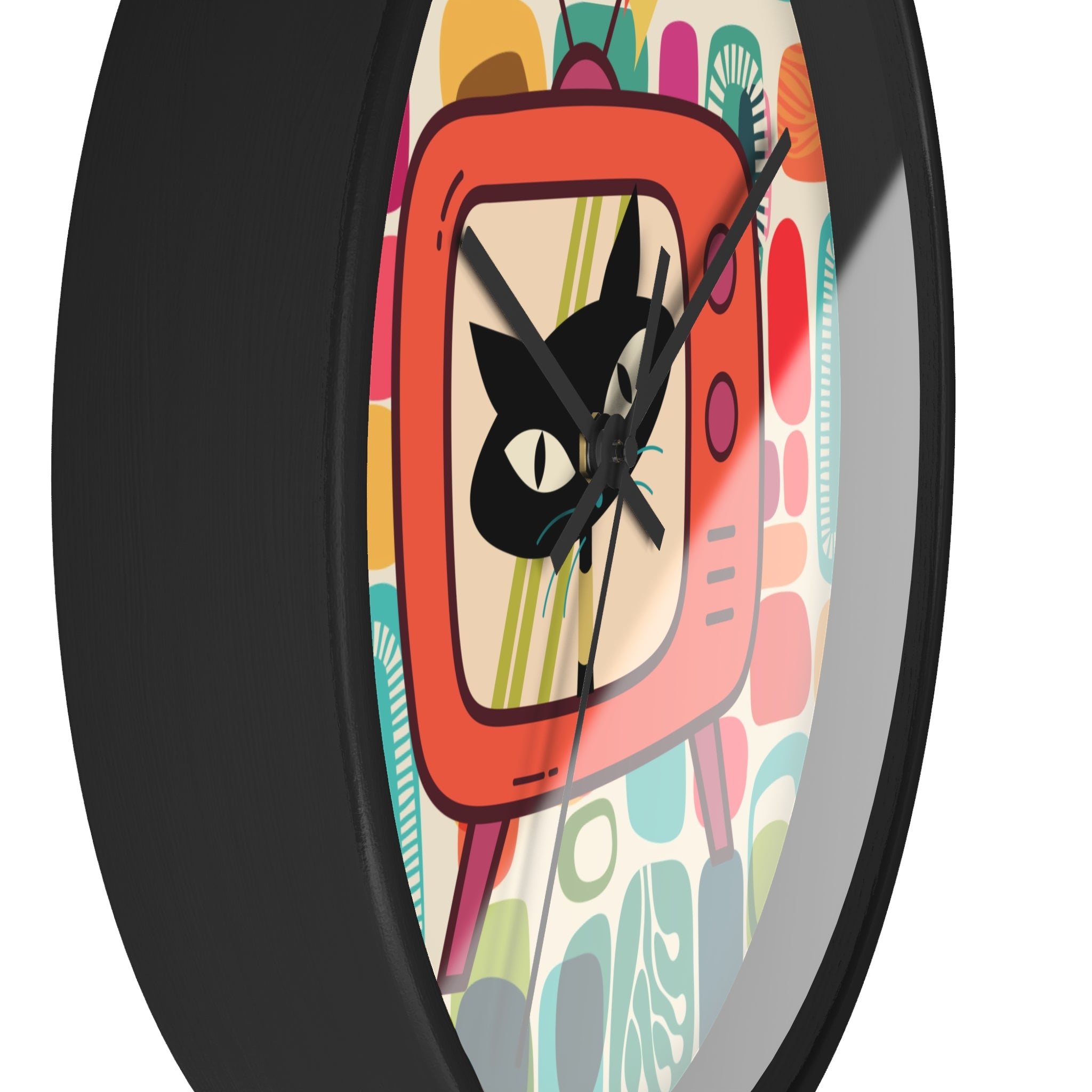 Atomic Cat Mid Century Amoeba Designed, Kitschy Kitchen, Livingroom, Den Office MCM Wall Clock - Mid Century Modern Gal