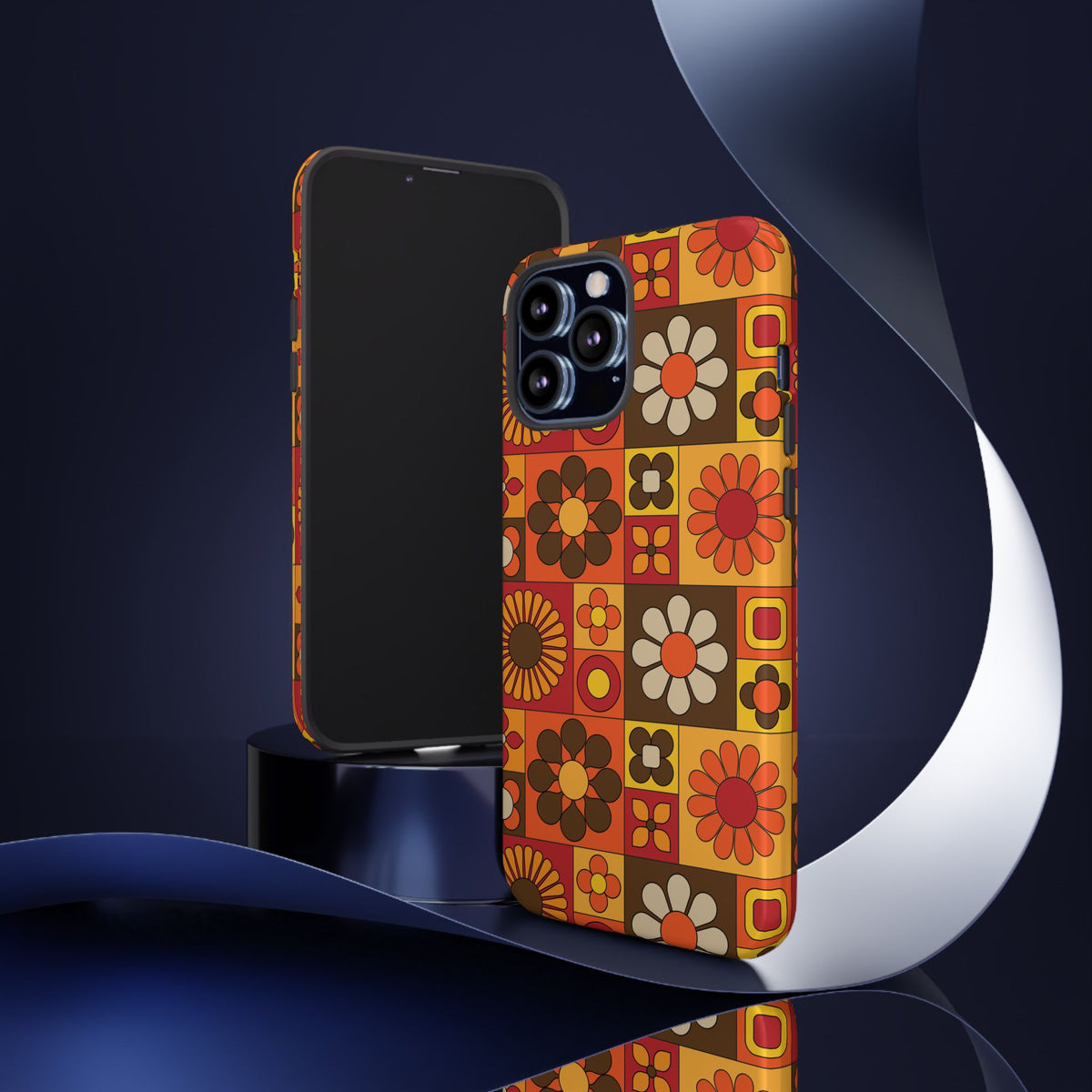 Retro 70s Mid Mod Floral Phone Case | Tough Cases for Flower Lovers