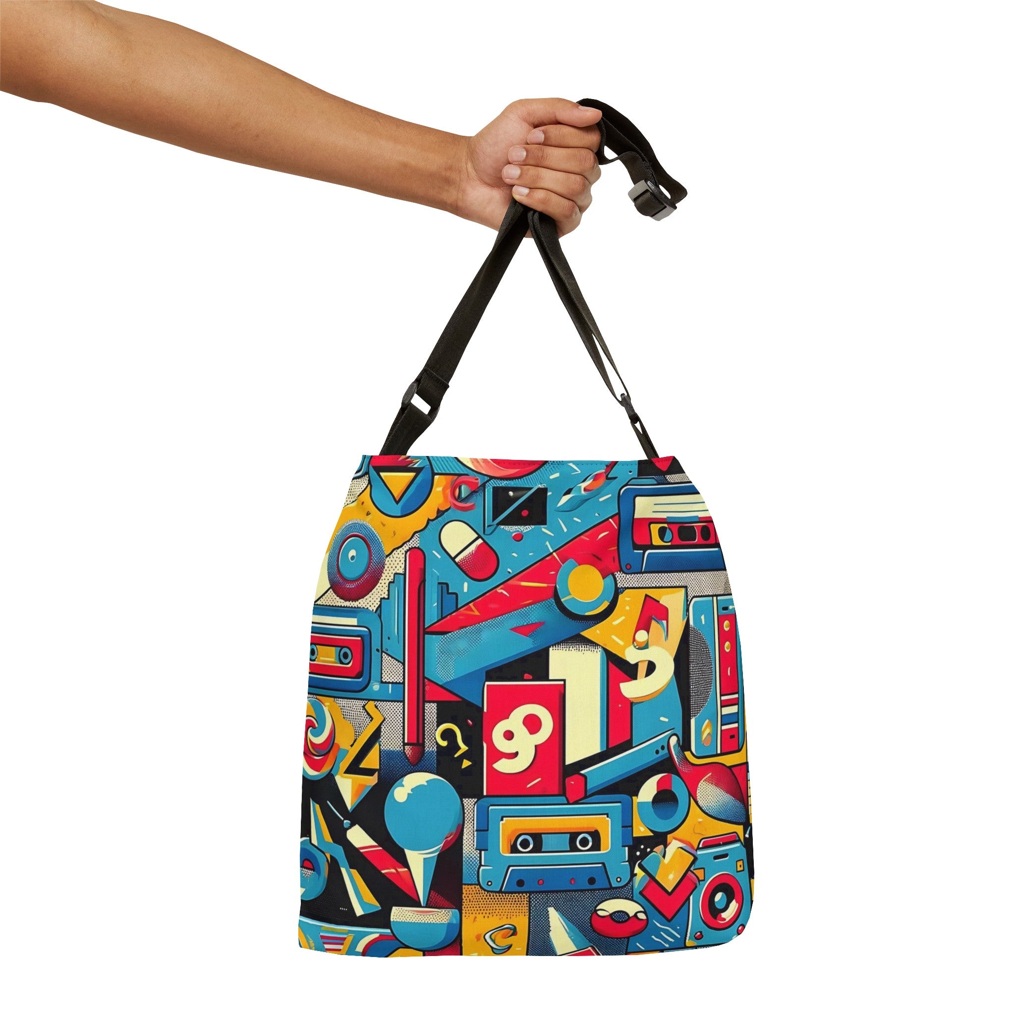 Hip 90s Retro Groovy Gifts For 90s Lover, Adjustable Tote Bag - Mid Century Modern Gal