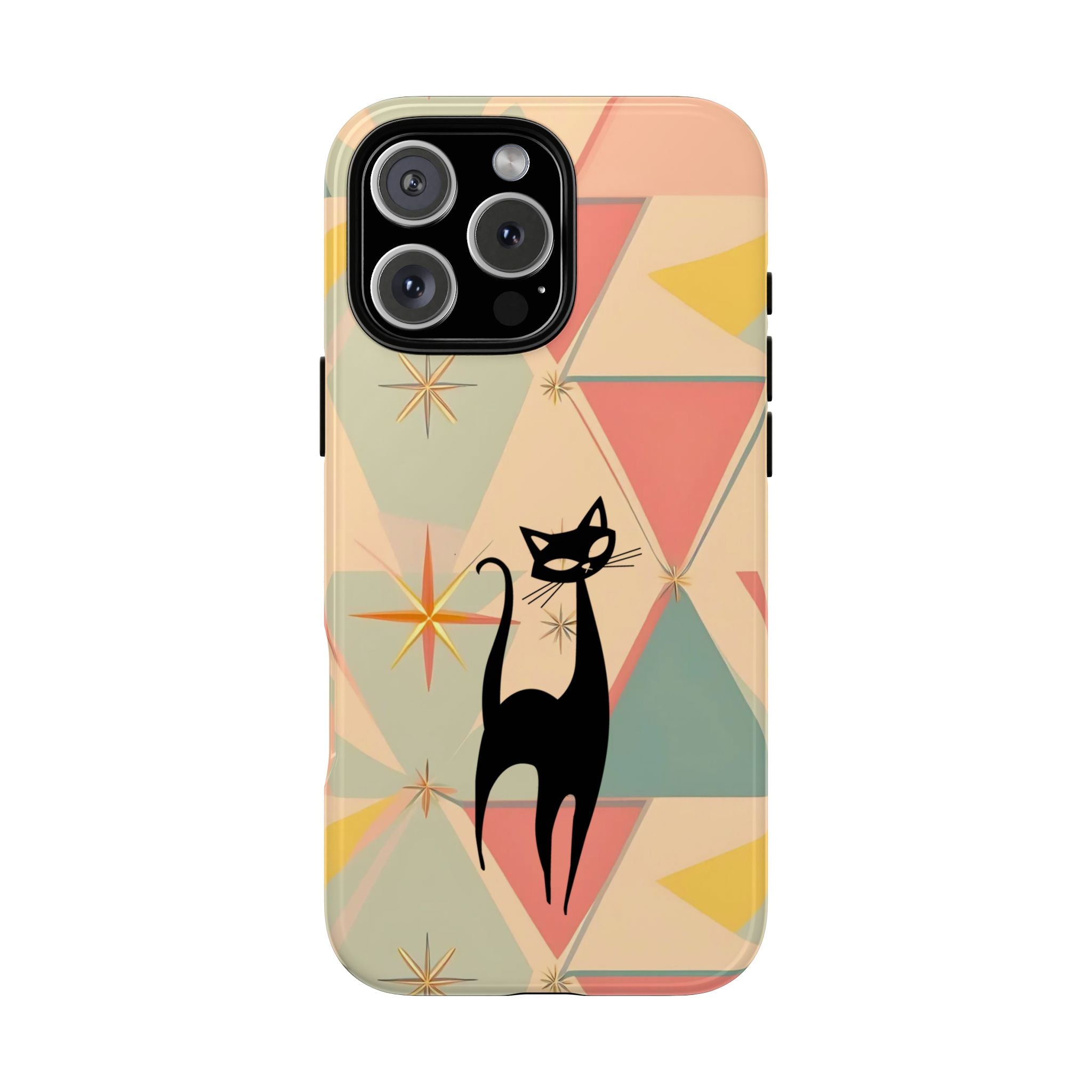 Atomic Cat Mid Mod Retro Cat Phone Case | Tough Cases with Vintage Vibe | Ideal for Cat Lovers - Mid Century Modern Gal