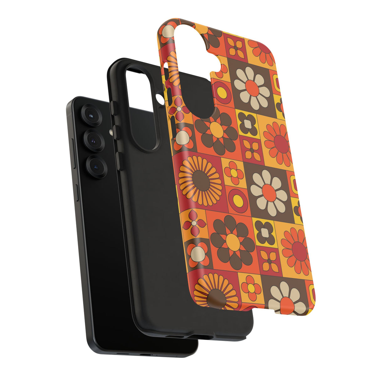 Retro 70s Mid Mod Floral Phone Case | Tough Cases for Flower Lovers