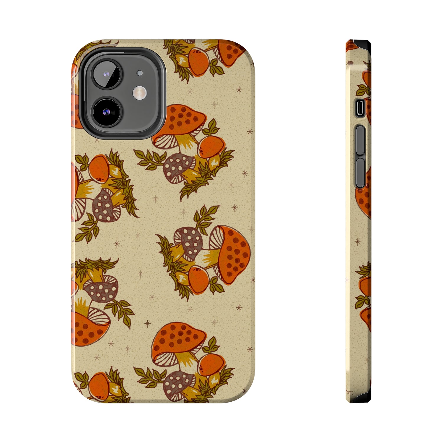 70s Merry Mushroom Groovy Retro Smart Phone Tough Phone Cases - Mid Century Modern Gal