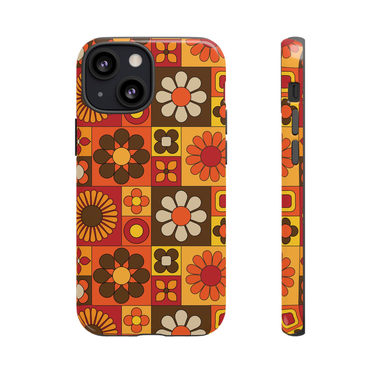 Retro 70s Mid Mod Floral Phone Case | Tough Cases for Flower Lovers