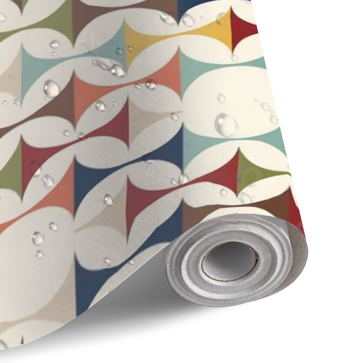 Mid Mod Scandinavian Geometric Modern Danish Self Adhesive Refrigerator Wrap Set - Mid Century Modern Gal