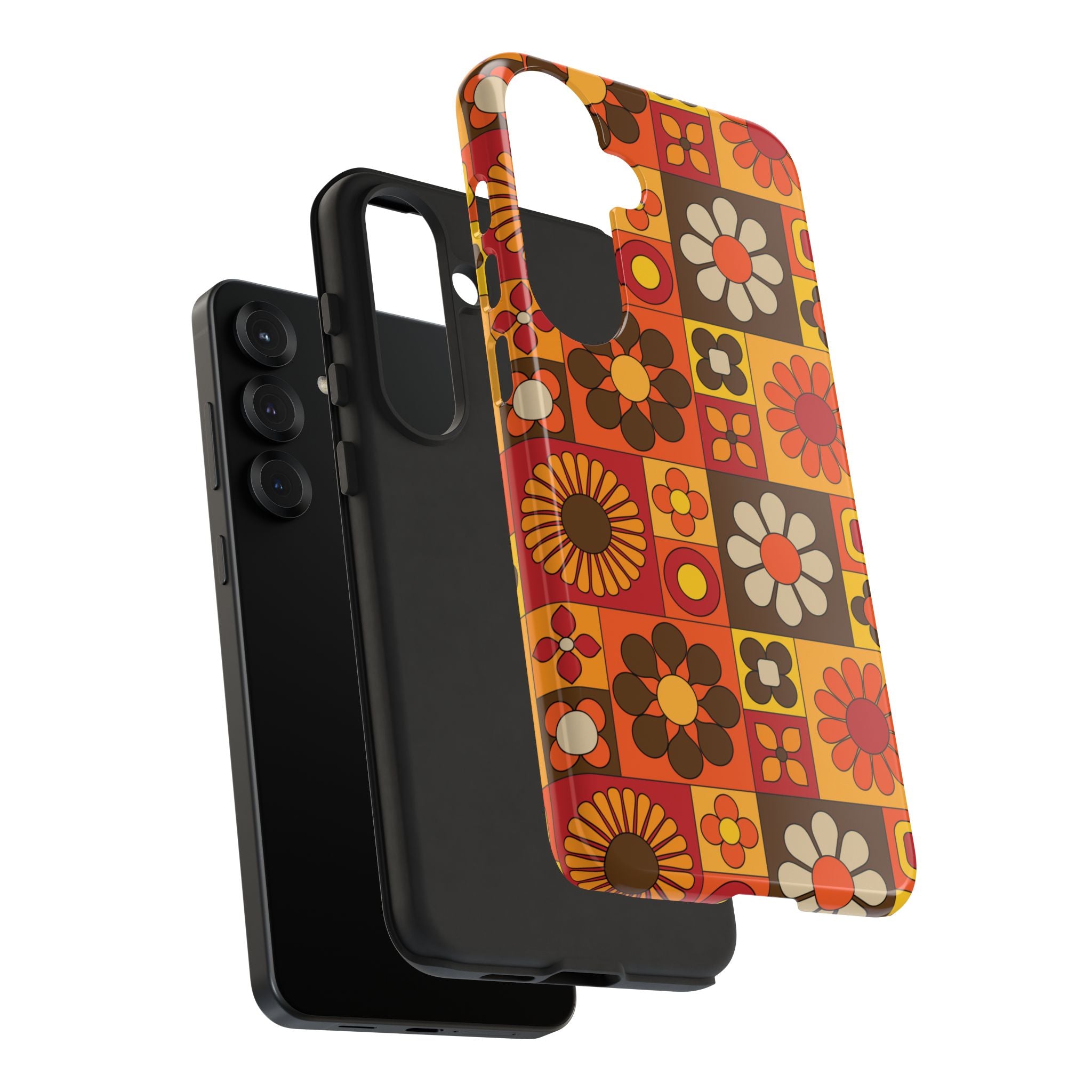 Retro 70s Mid Mod Floral Phone Case | Tough Cases for Flower Lovers