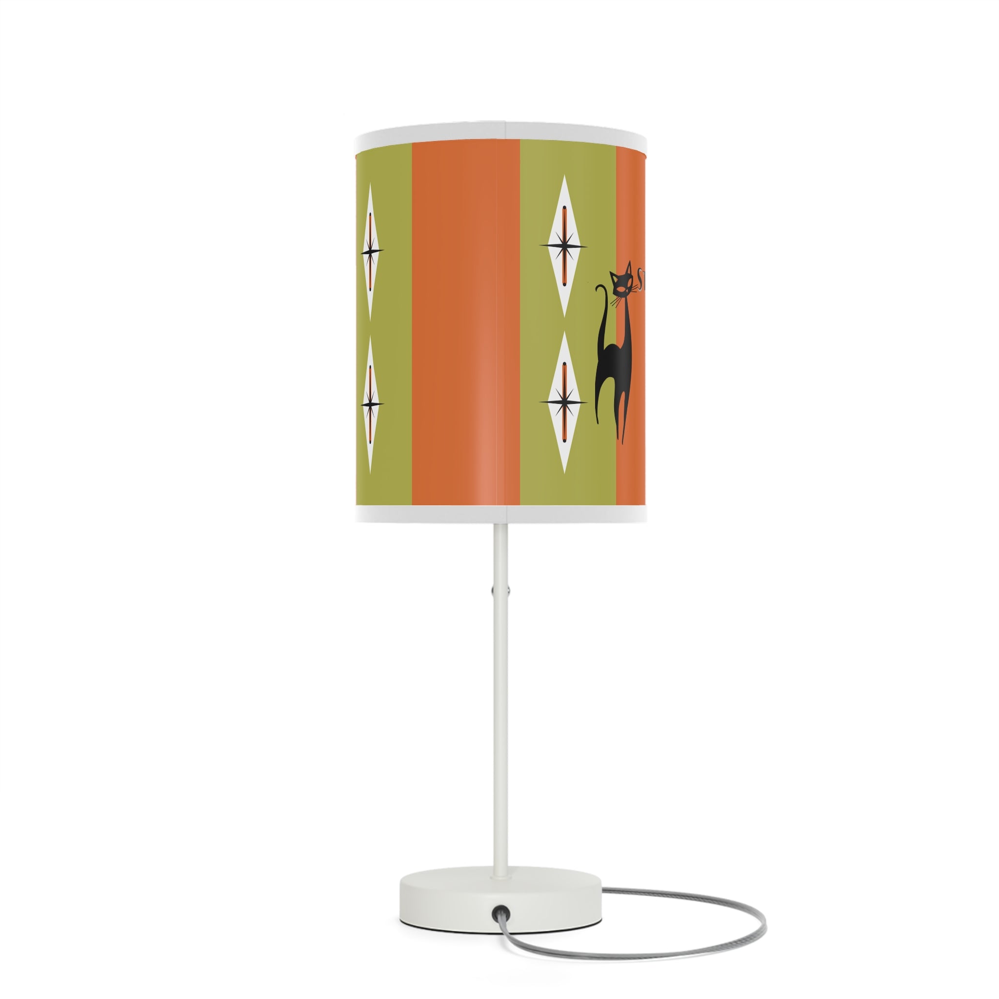 Atomic Cat Starlite Lounge, Mid Century Modern Retro Cat Design Table Lamp - Unique Home Decor for Cat Lovers - Mid Century Modern Gal