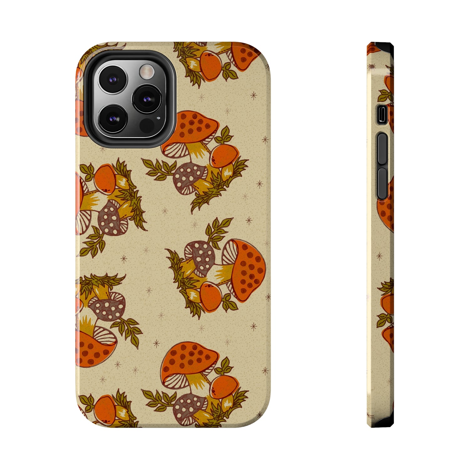 70s Merry Mushroom Groovy Retro Smart Phone Tough Phone Cases - Mid Century Modern Gal