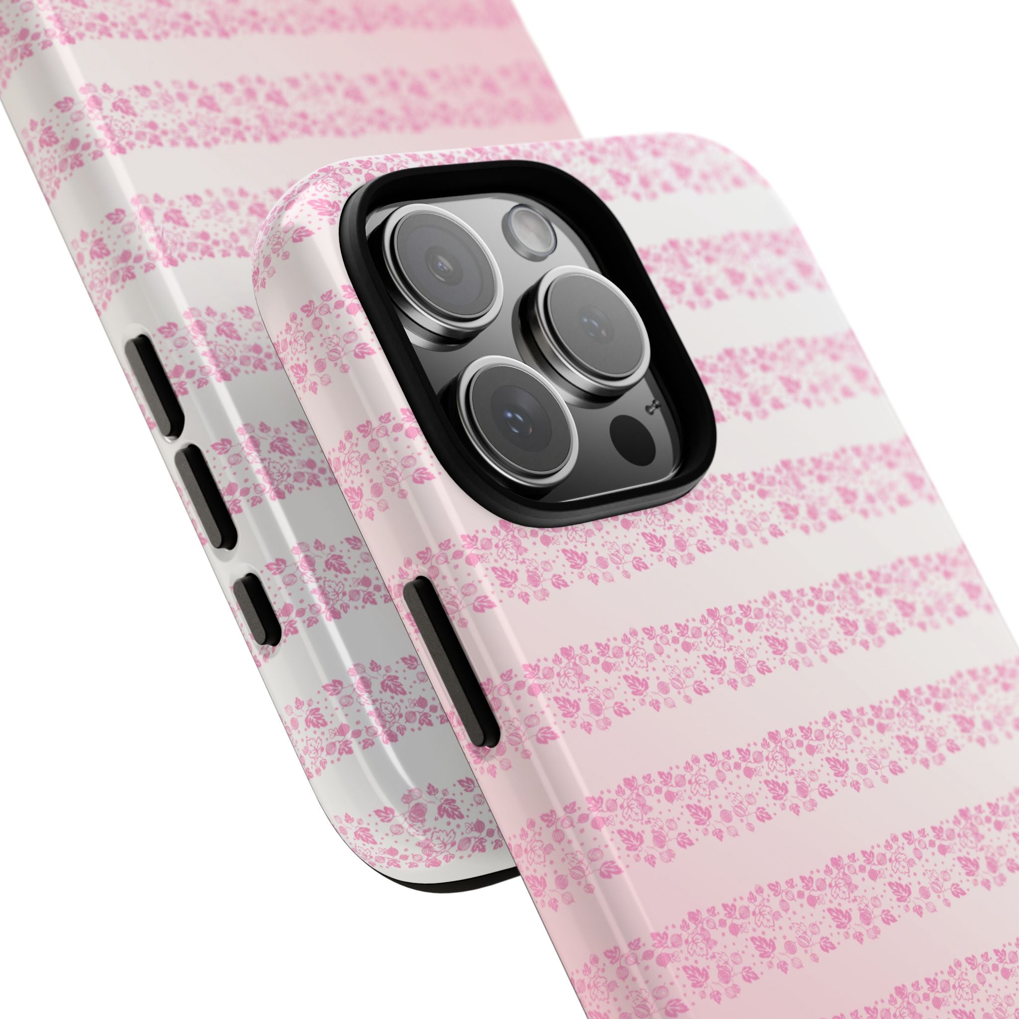 Pink Pyrex Gooseberry Striped Phone Case, Stylish Phone Cover, Tough Protective Case, Cute Cell Phone Case, Trending Gift for Her