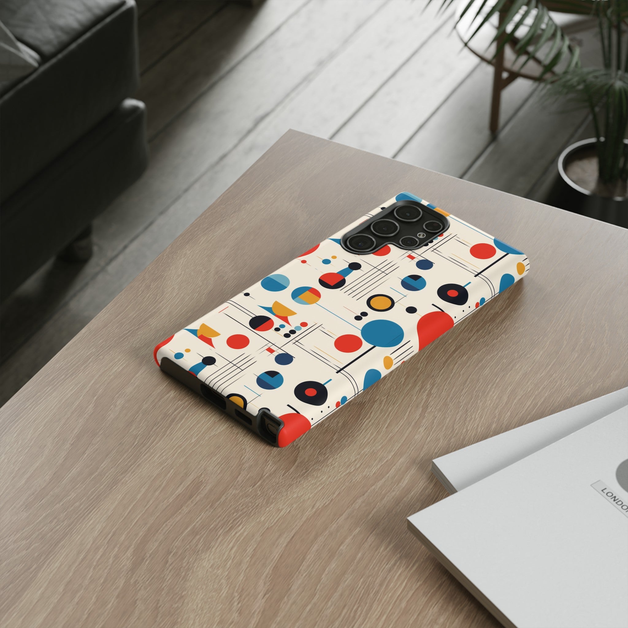 Mid Mod Bauhaus Designed iPhone, Samsung, Retro Phone Tough Cases - Mid Century Modern Gal