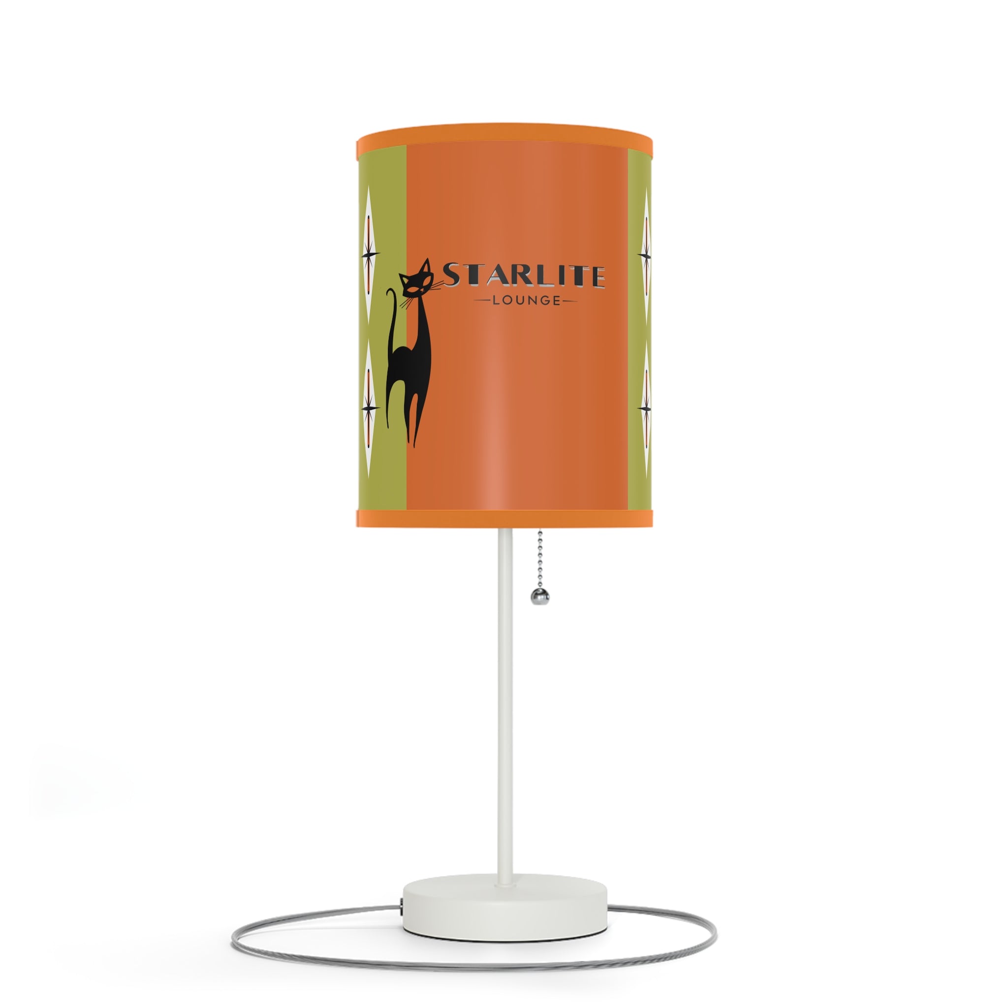 Atomic Cat Starlite Lounge, Mid Century Modern Retro Cat Design Table Lamp - Unique Home Decor for Cat Lovers - Mid Century Modern Gal