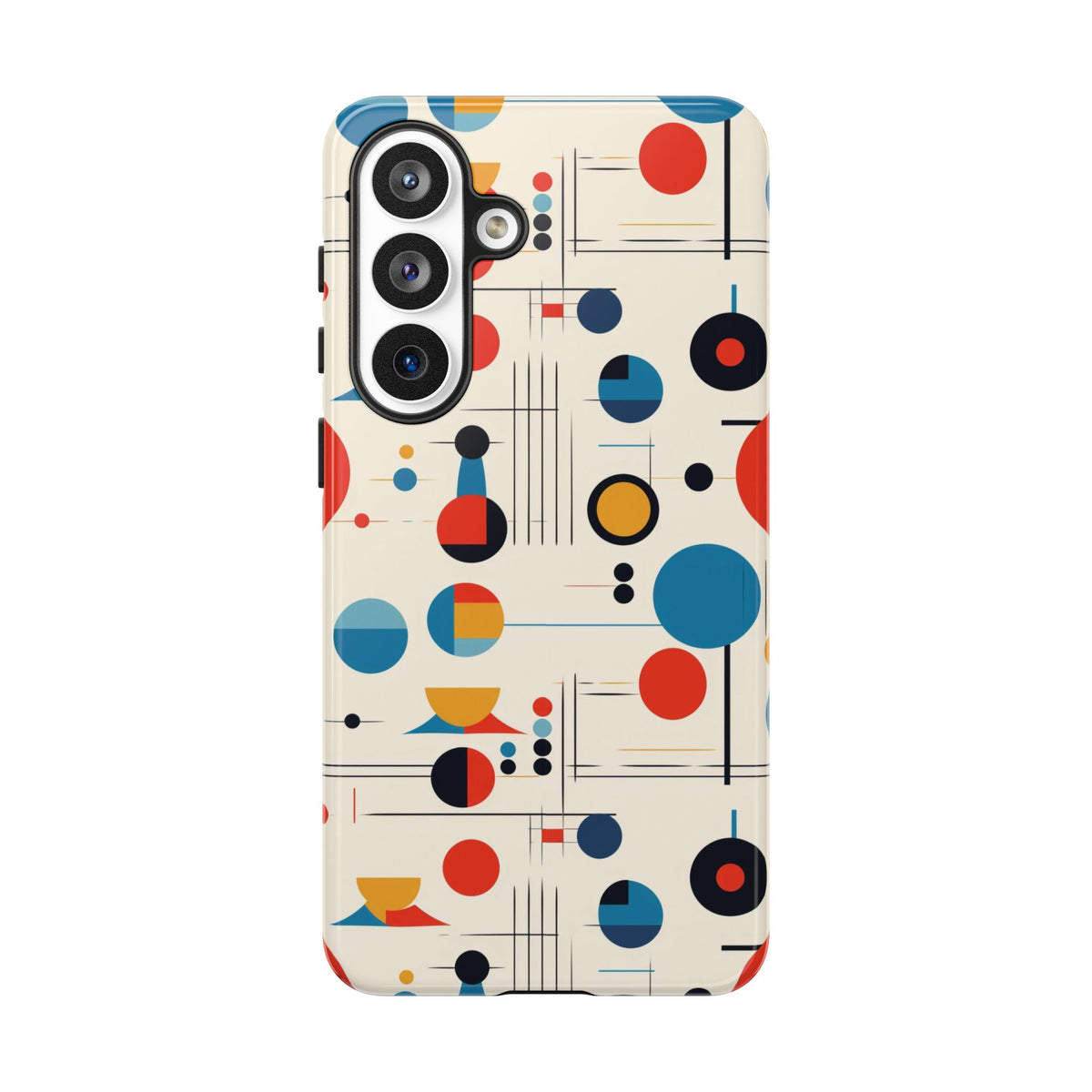 Mid Mod Bauhaus Designed iPhone, Samsung, Pixel Retro Phone Tough Cases