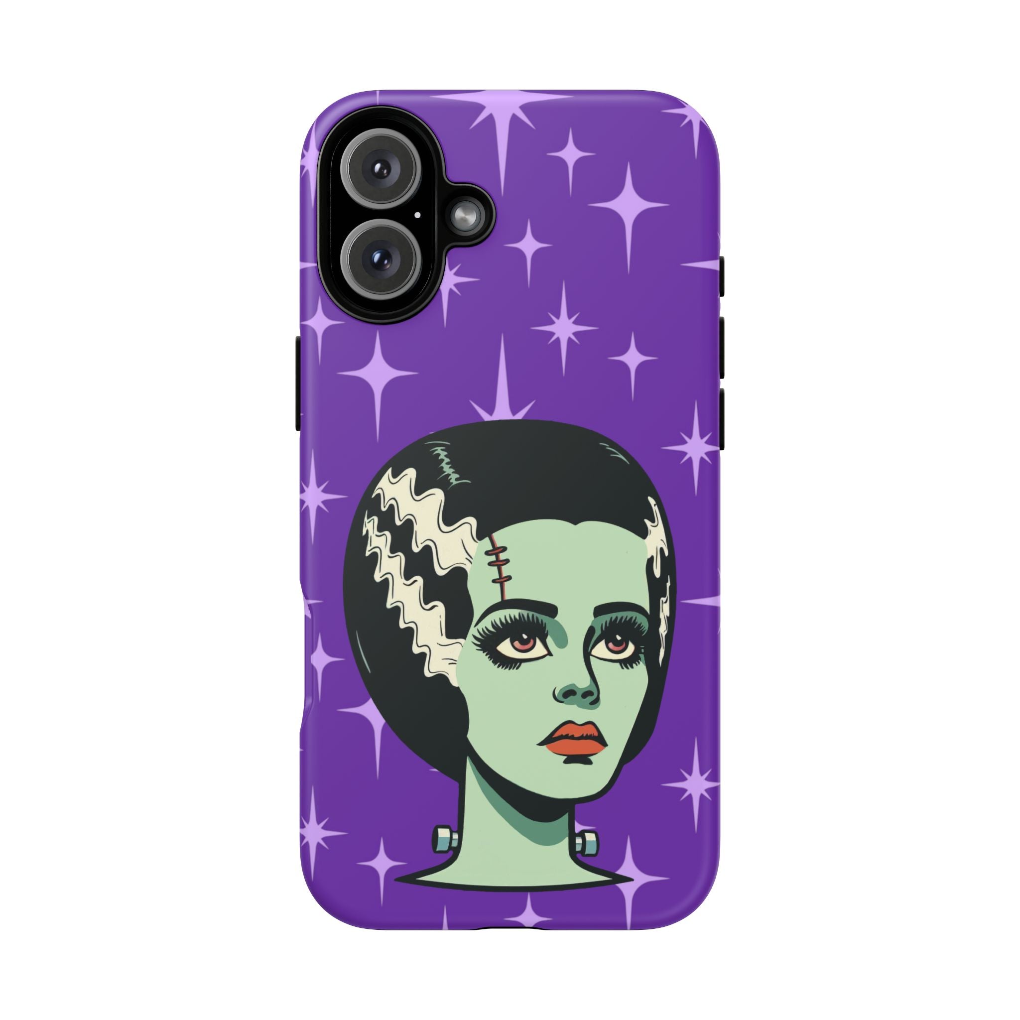 Bride of Frankenstein Retro Mid Mod Horror Buff Purple Halloween Tough Phone Case