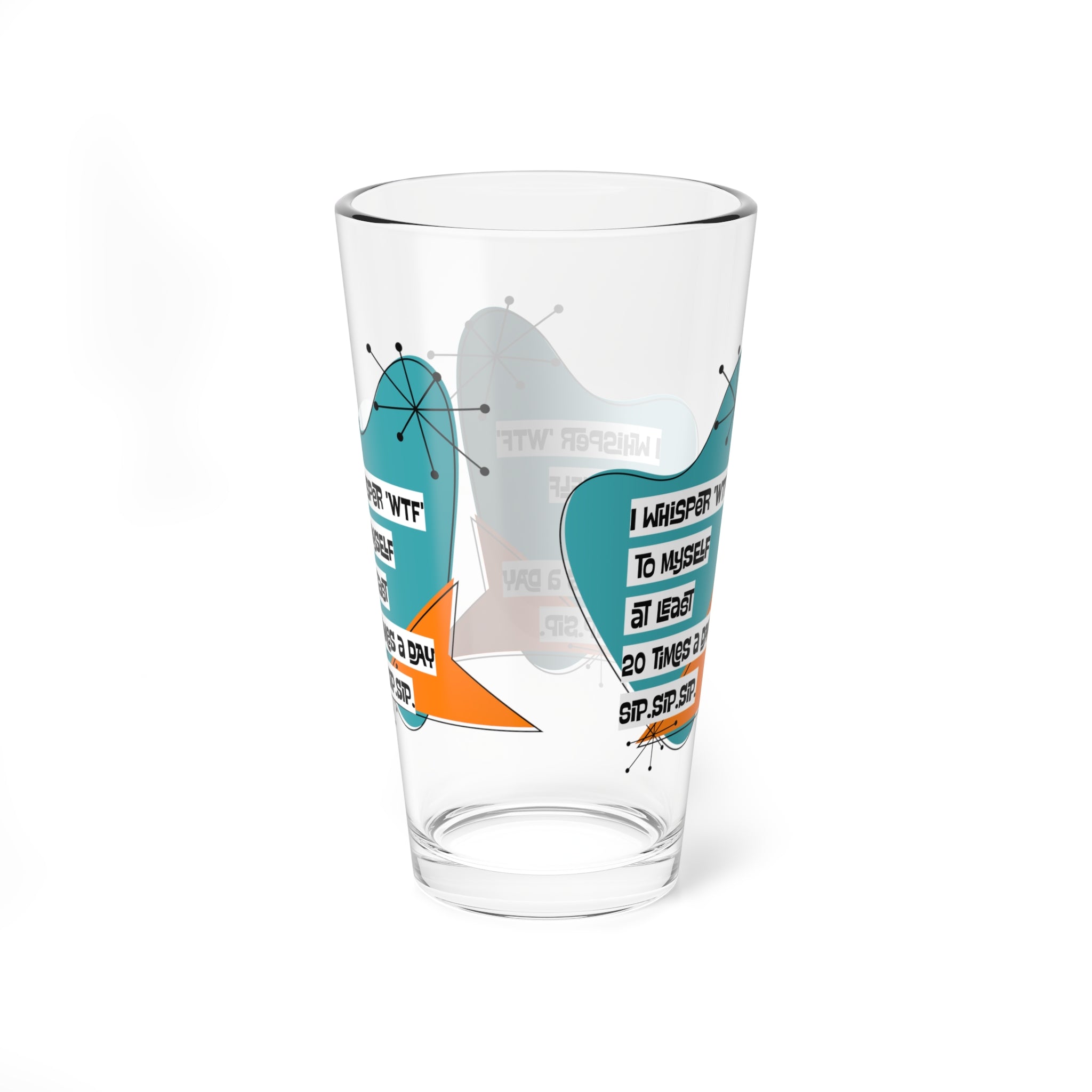 Mid Century Modern Barware, Mommy Juice, Funny Drinking Beer, Cocktail, Mocktail Glass Funny Mom Gift Drinking Glass - Mid Century Modern Gal