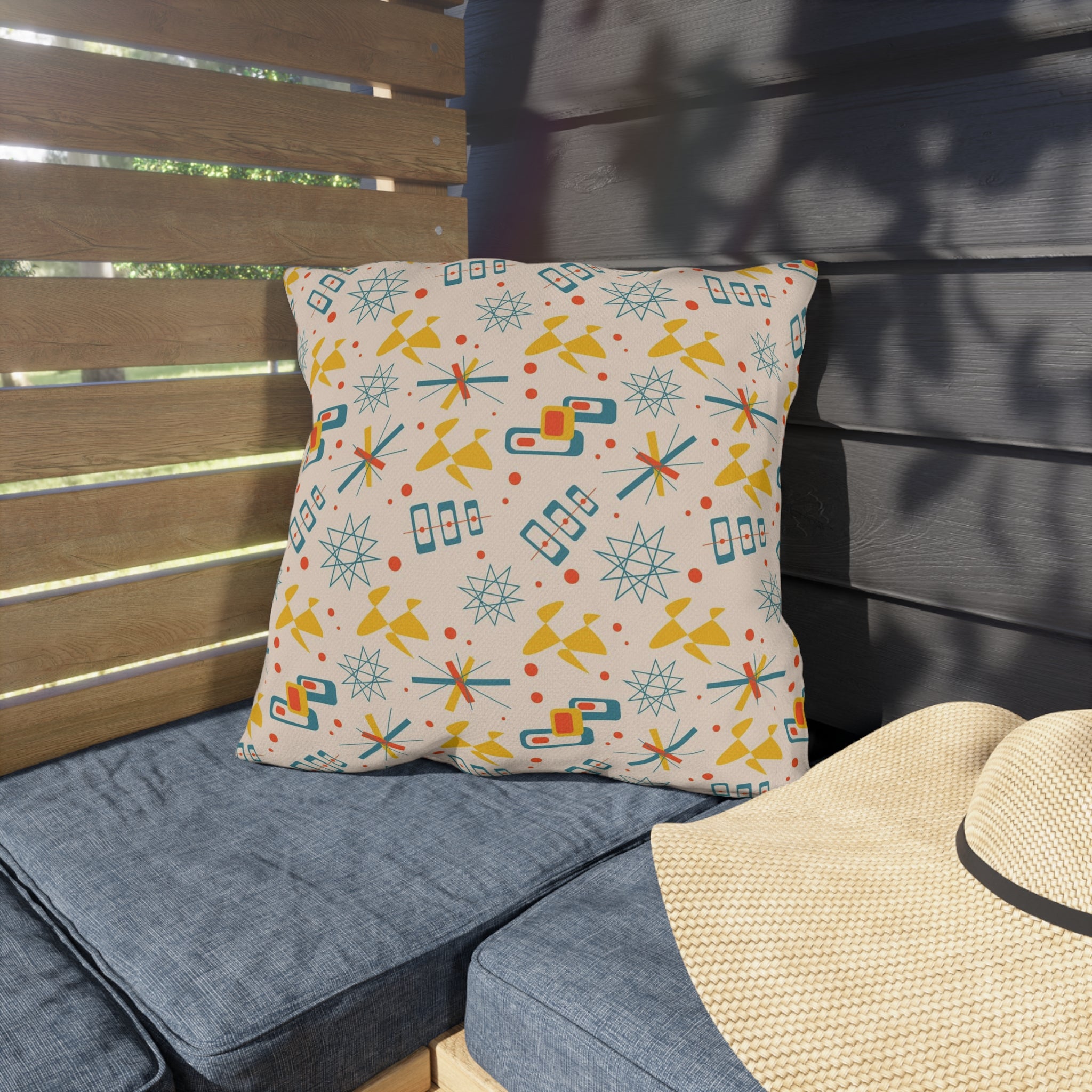 Mid Century Modern 50s Pattern, Mod Summer Outdoor Retro Pillows - Mid Century Modern Gal