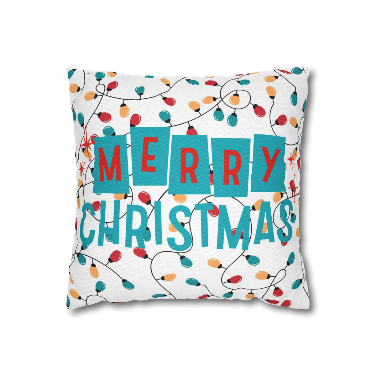 Merry Christmas Pillowcase, Cozy Home Decor, Holiday Gift, Festive Cushion Cover, Christmas Decor, Winter Vibes - Mid Century Modern Gal