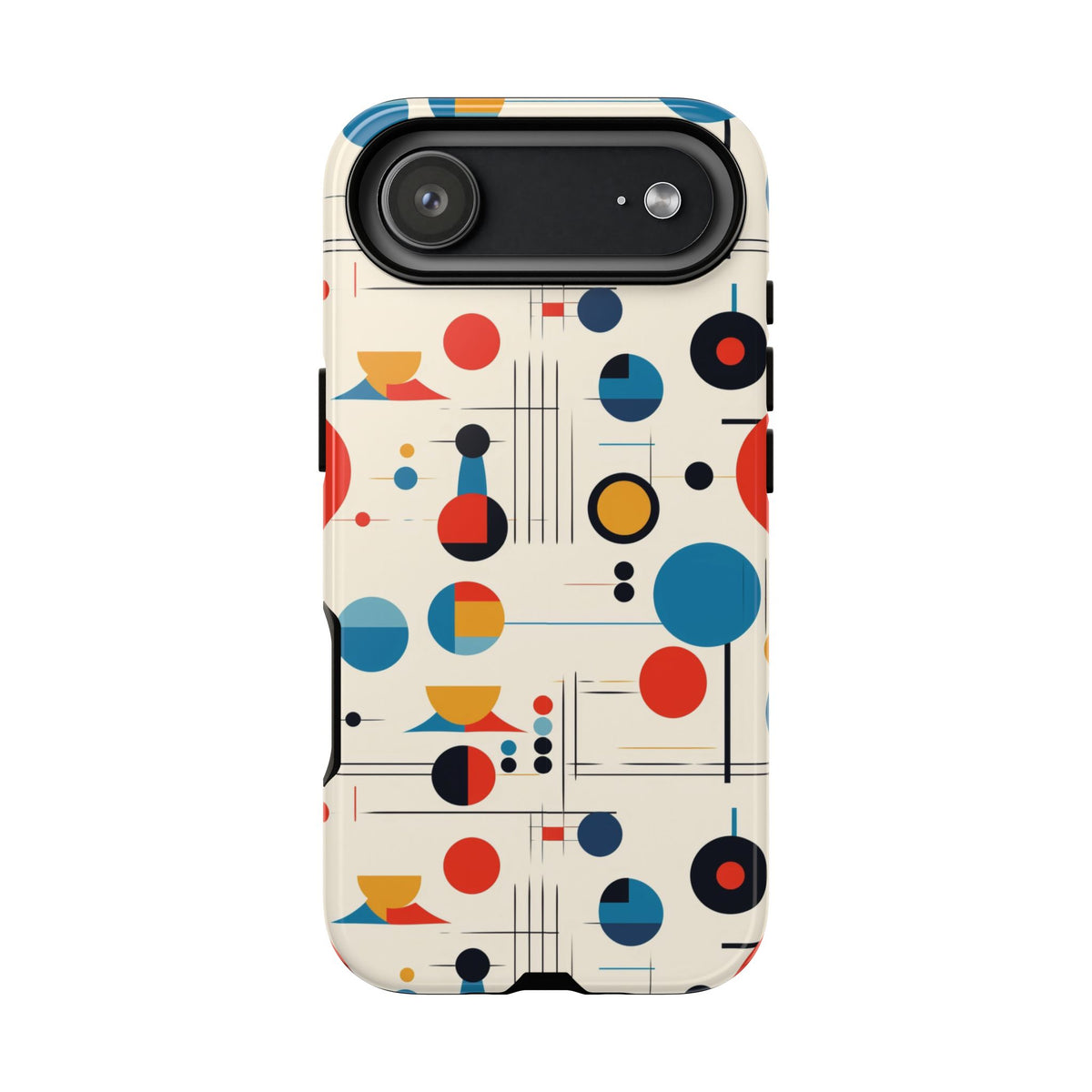 Mid Mod Bauhaus Designed iPhone, Samsung, Pixel Retro Phone Tough Cases
