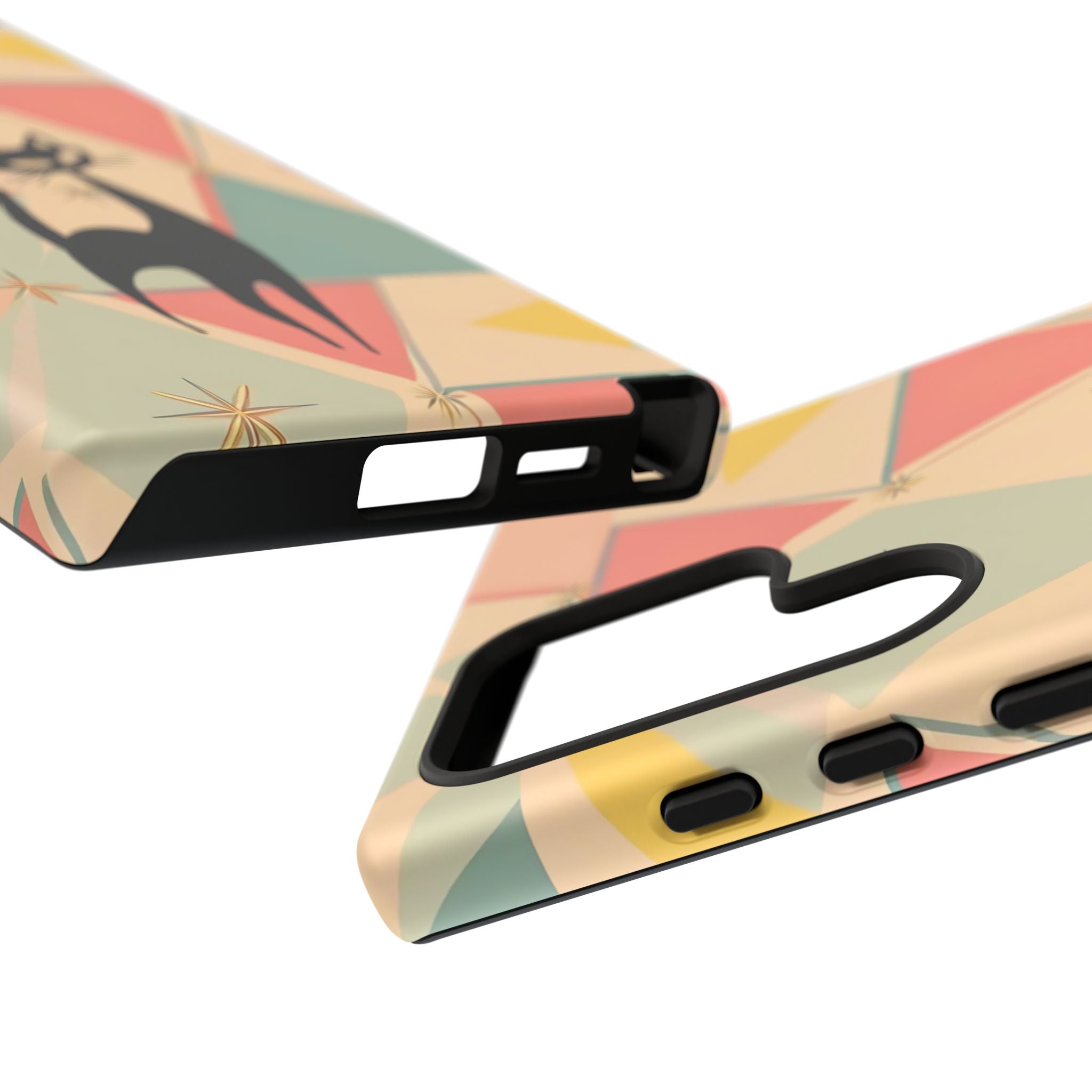 Atomic Cat Mid Mod Retro Cat Phone Case | Tough Cases with Vintage Vibe | Ideal for Cat Lovers