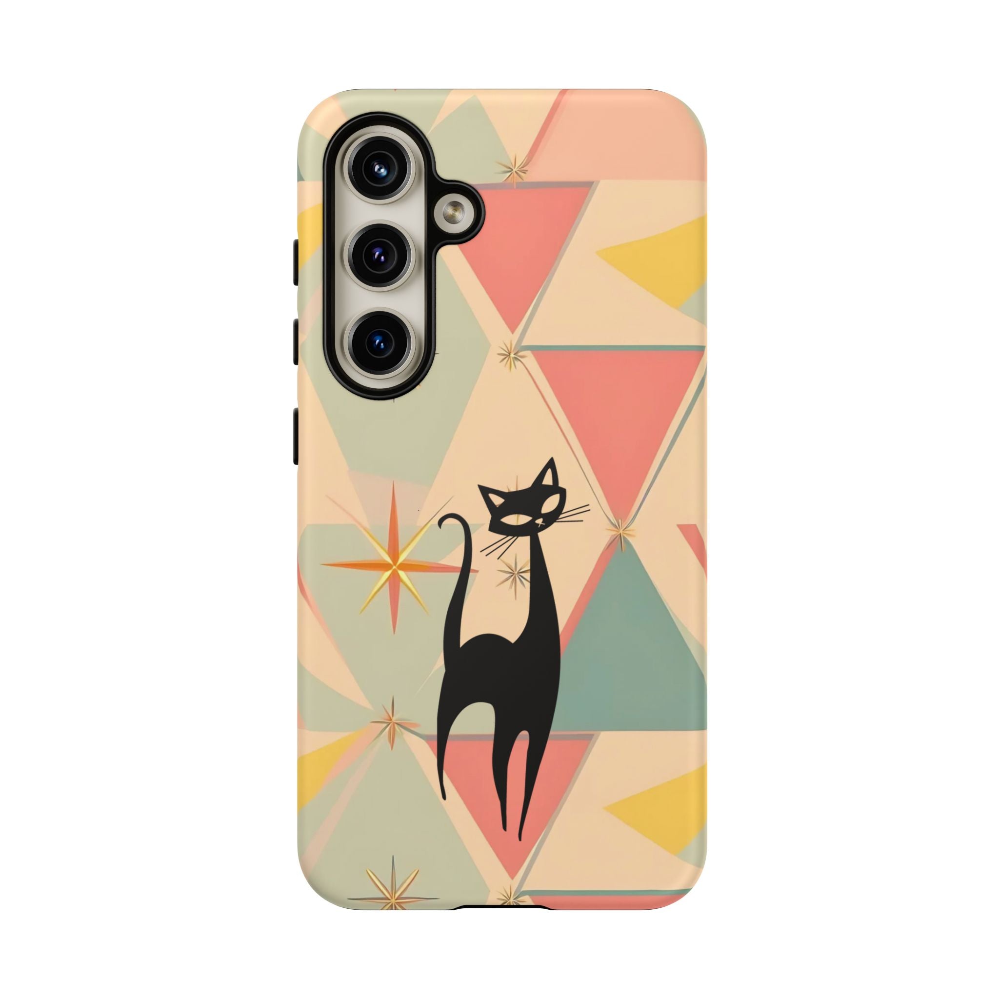 Atomic Cat Mid Mod Retro Cat Phone Case | Tough Cases with Vintage Vibe | Ideal for Cat Lovers - Mid Century Modern Gal