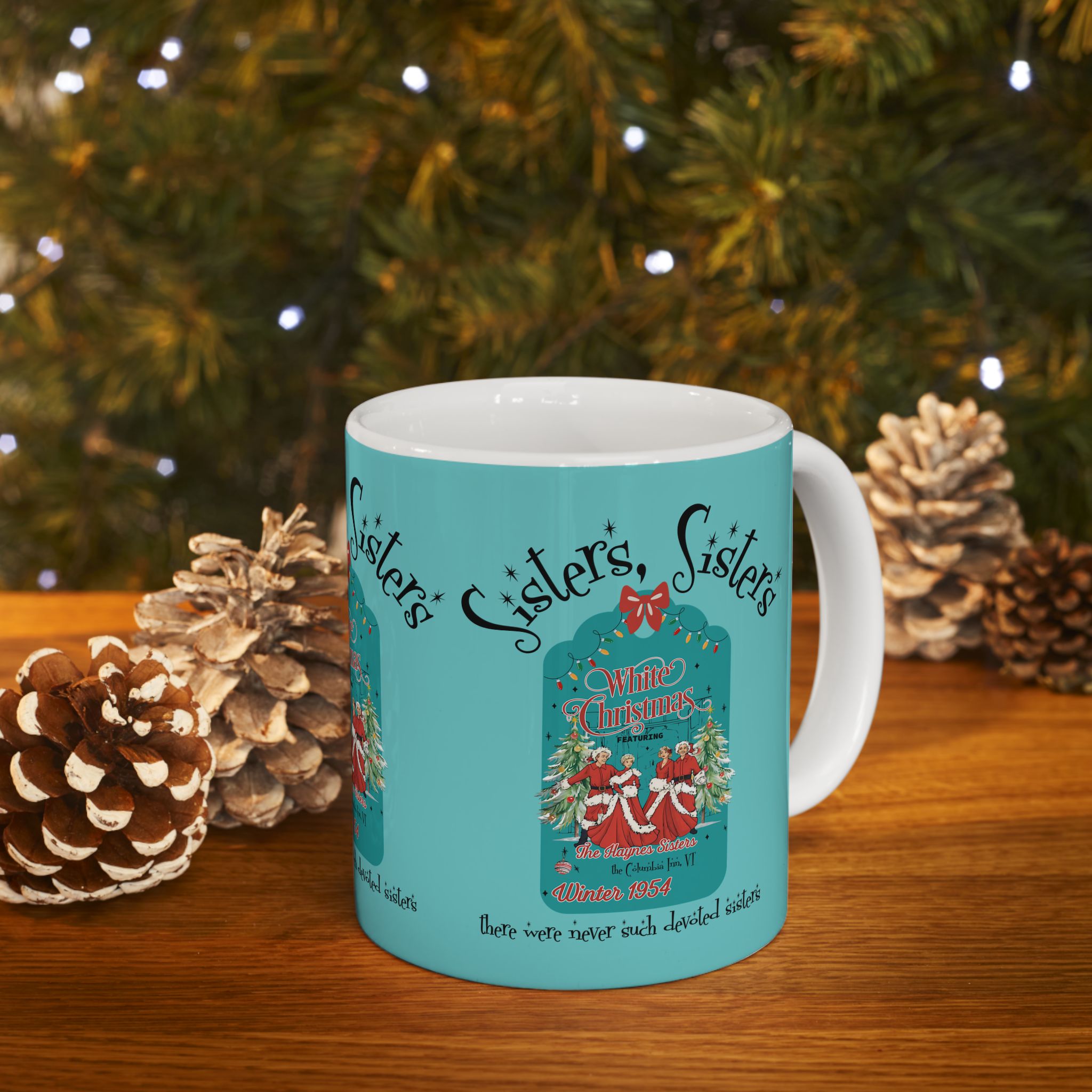 Sister Sister Holiday White Christmas Wallace And Davis Holiday Movie, Kitschy Retro Gift for Her - Mid Century Modern Gal