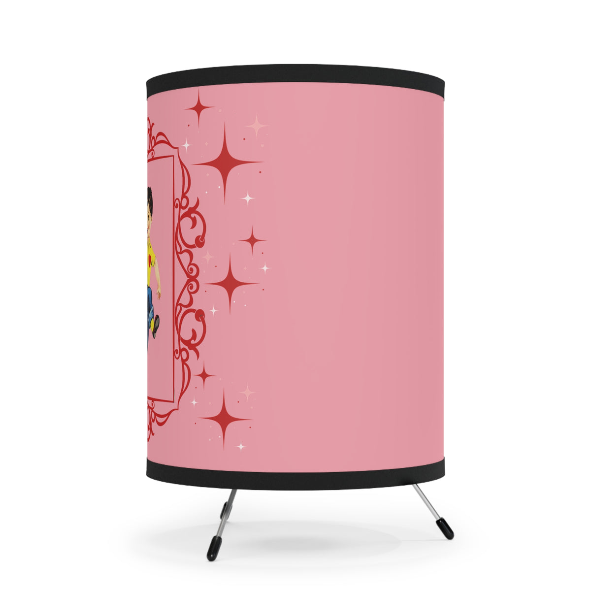 Vintage 50s Kitsch Valentine's Day Tripod Lamp - Retro Sweetheart Design - Mid Century Modern Gal