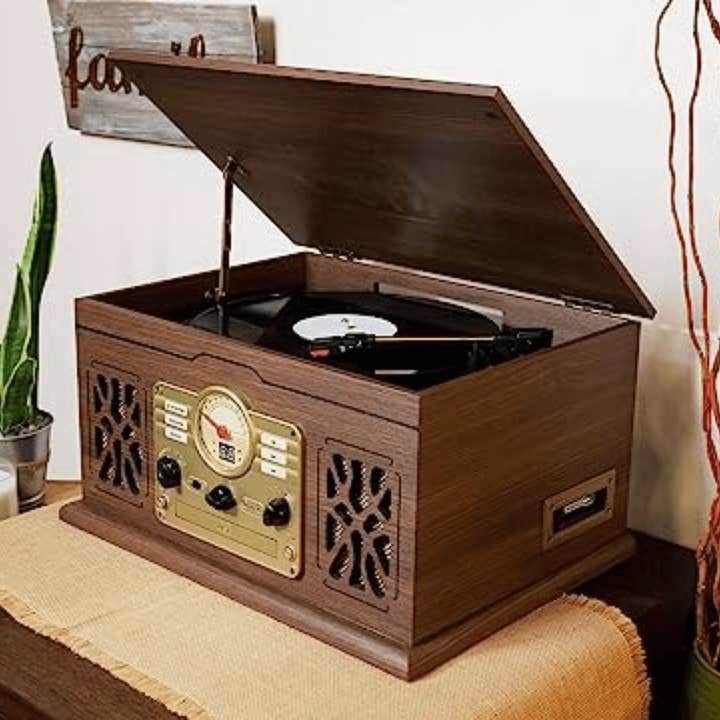 Wholesale Victor State 7-in-1 Wood Music Center with 3-Speed Turntable