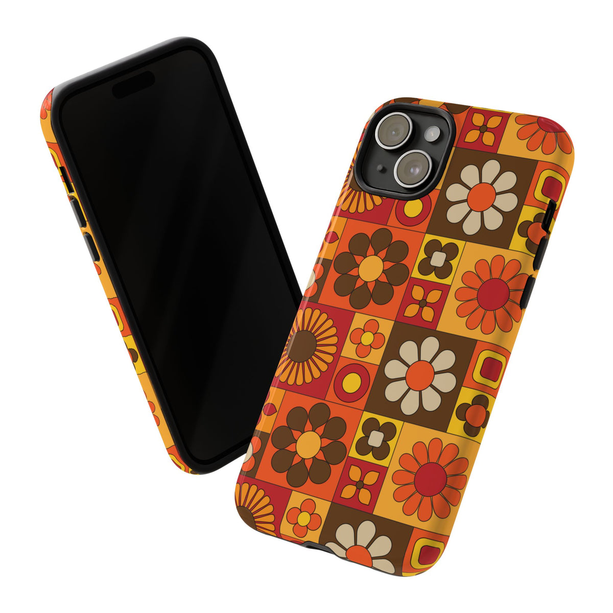 Retro 70s Mid Mod Floral Phone Case | Tough Cases for Flower Lovers