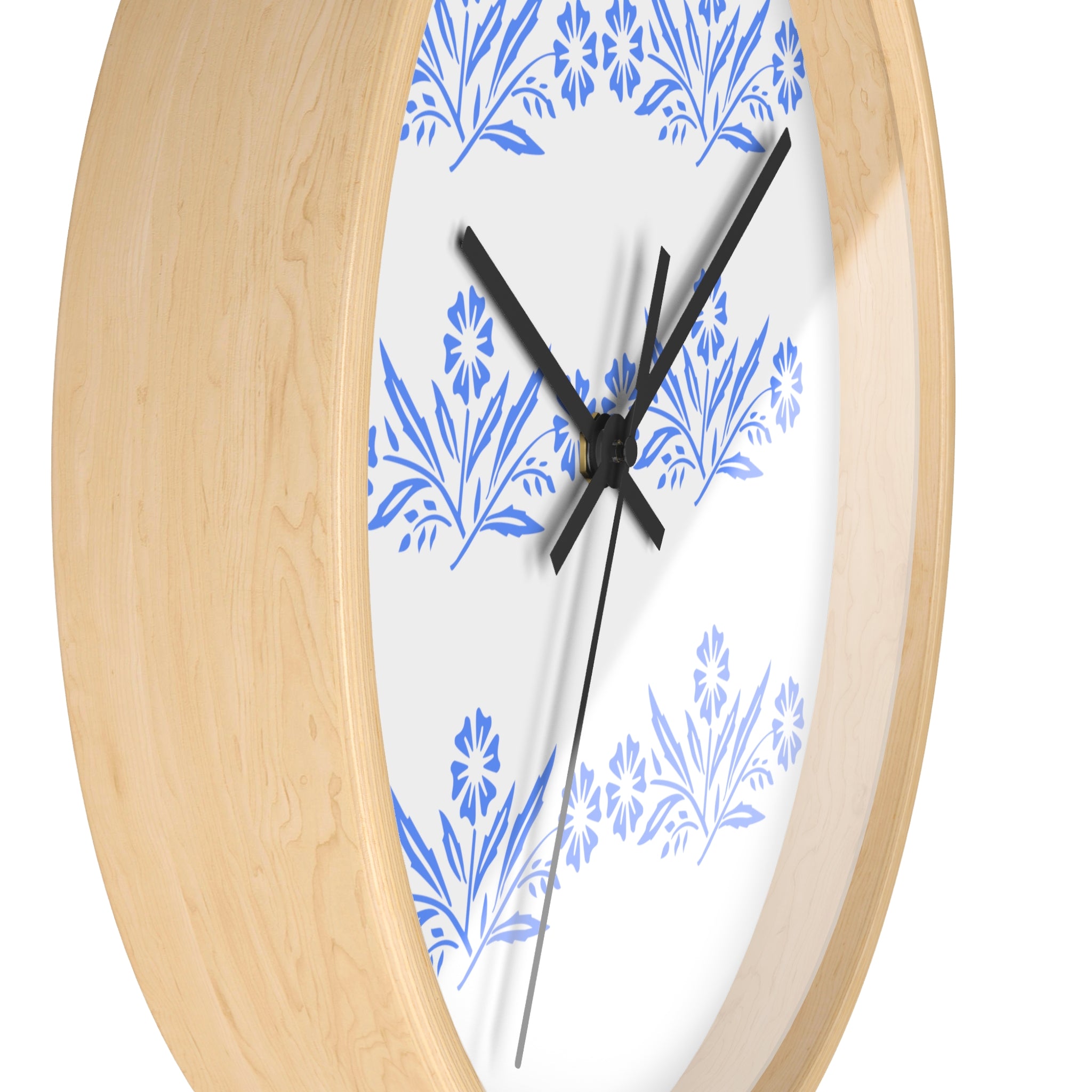 Blue Cornflower Corningware Inspired Kitschy Kitchen Wall Clock - Mid Century Modern Gal
