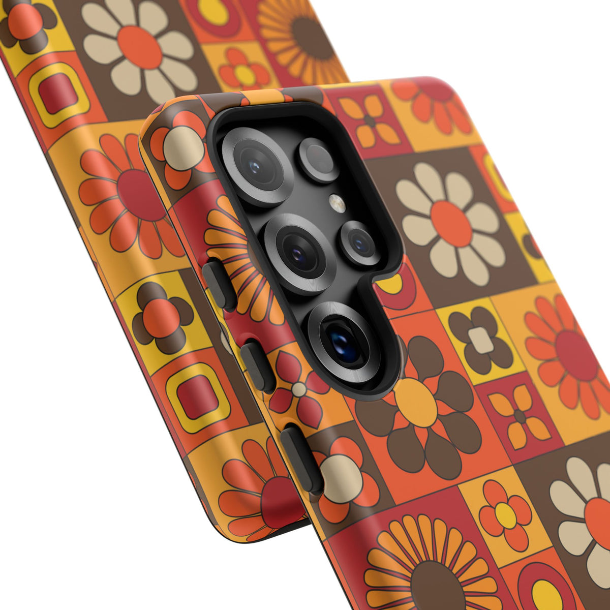 Retro 70s Mid Mod Floral Phone Case | Tough Cases for Flower Lovers