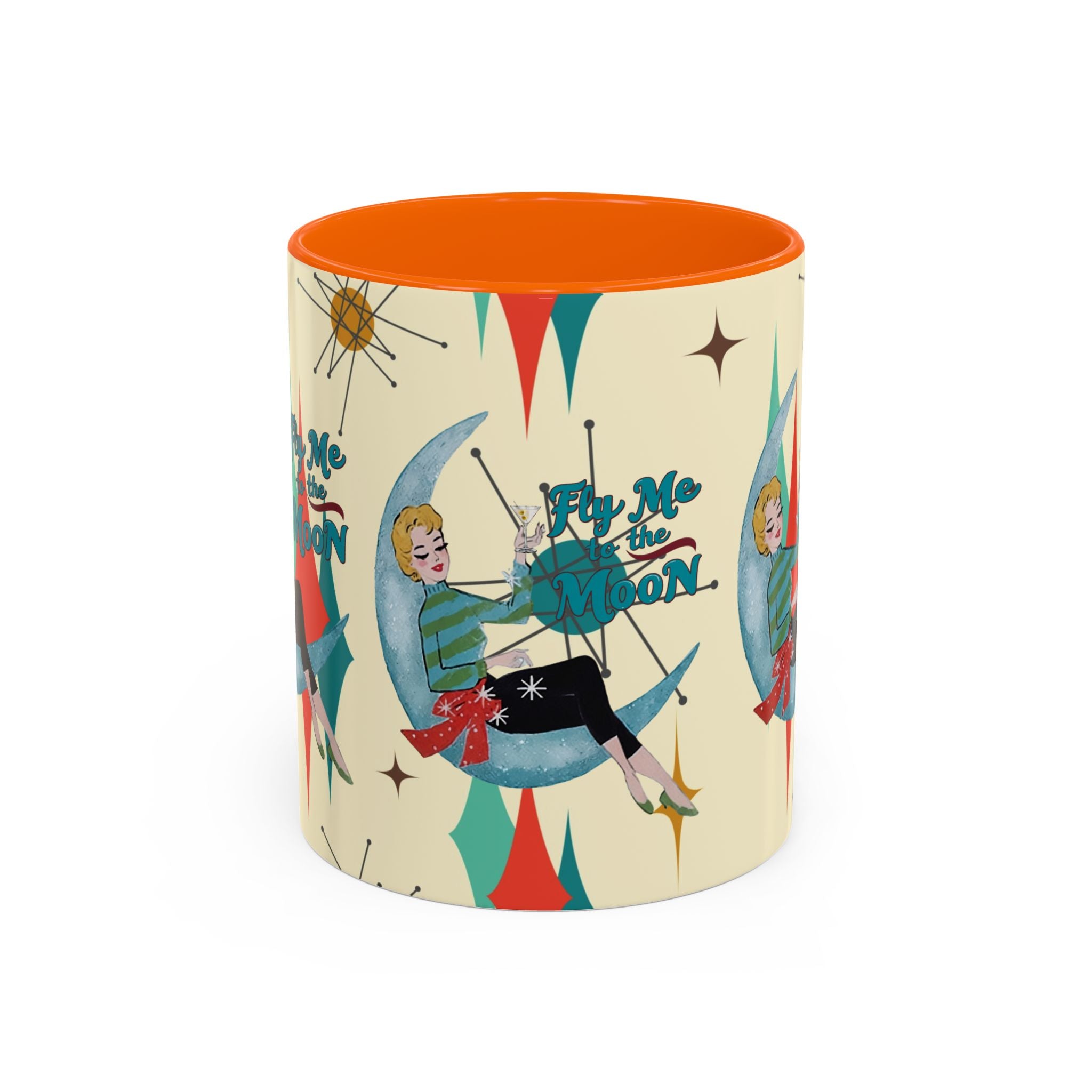Mid Century Modern Retro Christmas Mug, &