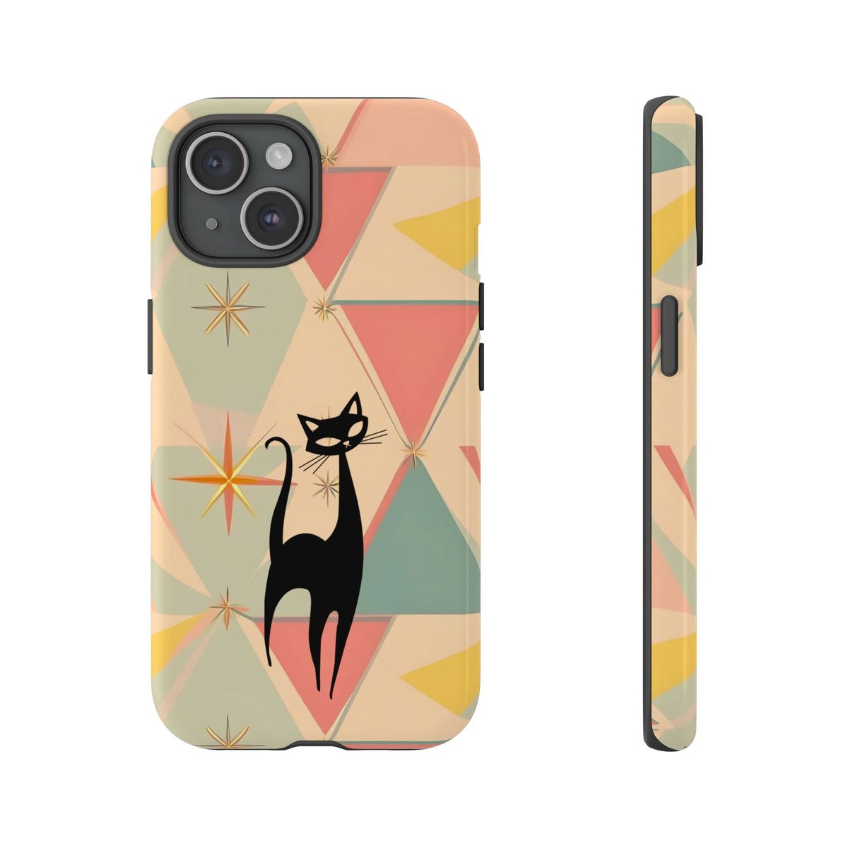 Atomic Cat Mid Mod Retro Cat Phone Case | Tough Cases with Vintage Vibe | Ideal for Cat Lovers - Mid Century Modern Gal