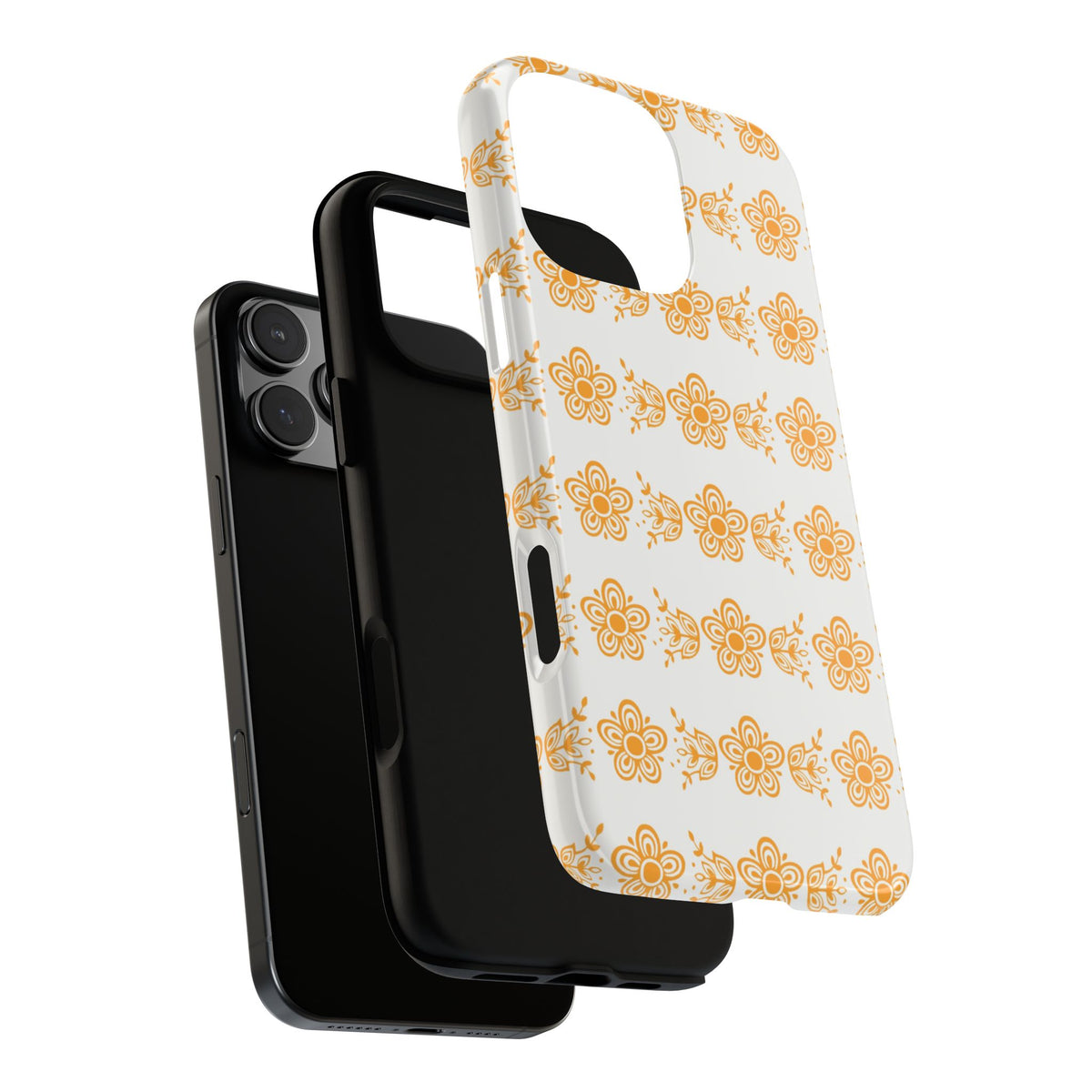 Pyrex Golden Butterfly Floral Phone Case, Tough Cases for Stylish Protection, Gift for Her, Durable, Trendy Floral Design, Cell Phone Cover