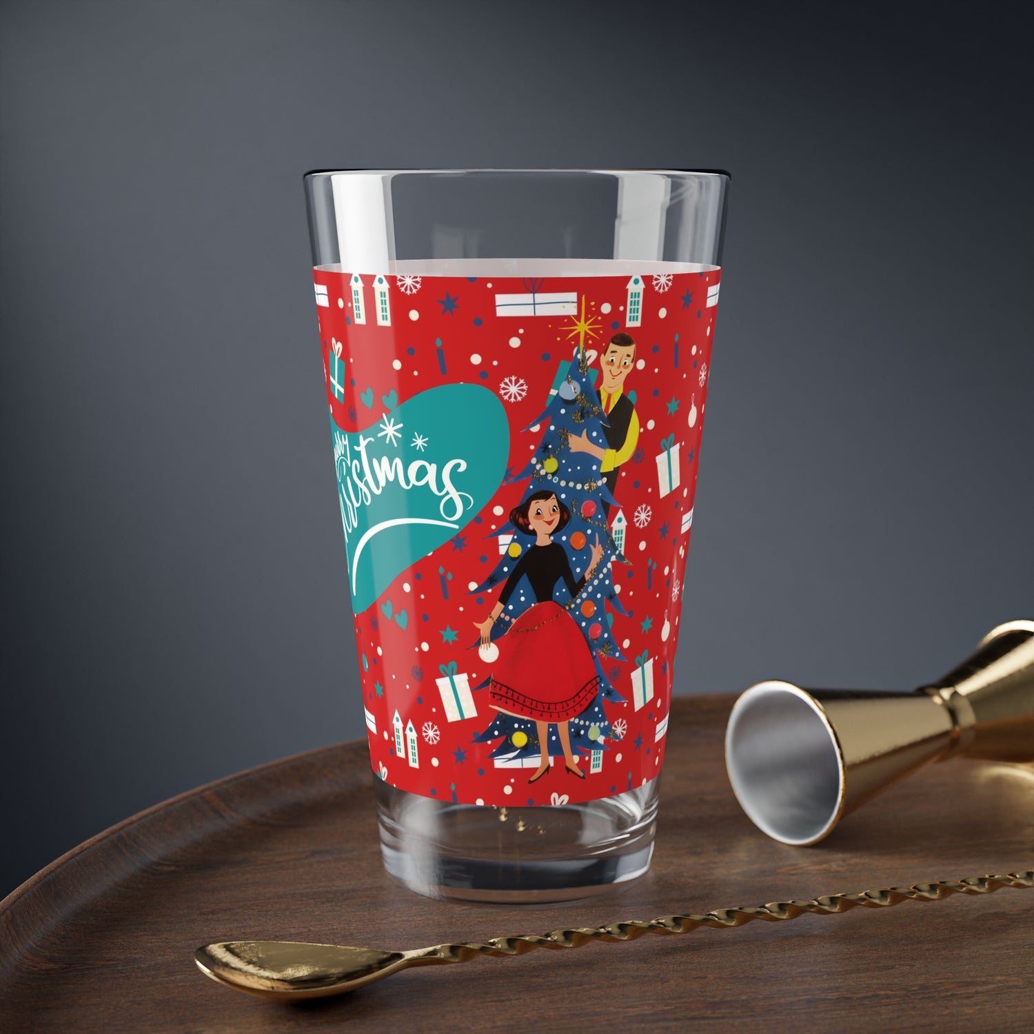 Mid Century Modern Christmas, Kitschy Retro Mod Barware For The Holiday - Mid Century Modern Gal