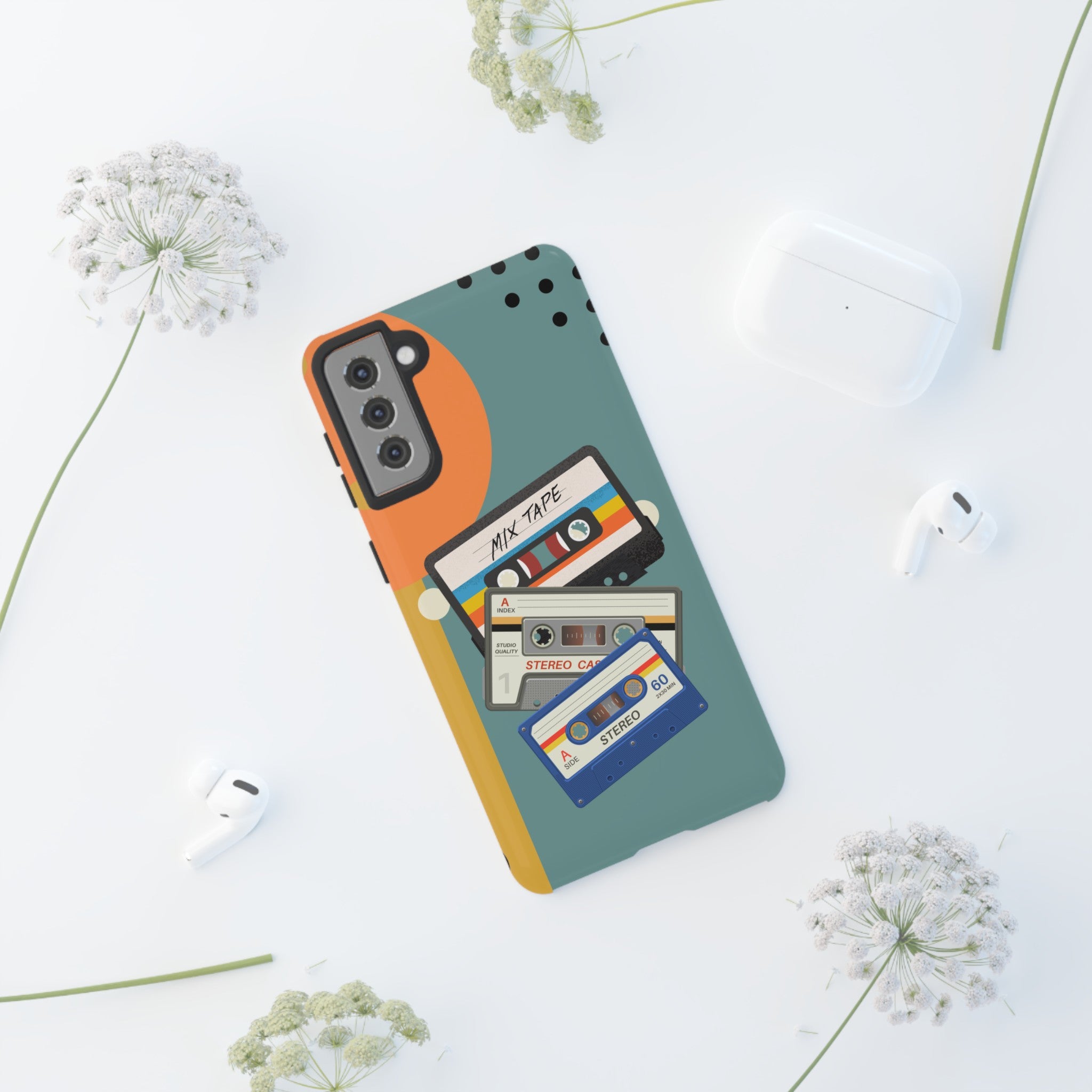 Gen X, Retro Cassettes Mid Mod Smart Phone Tough Cases - Mid Century Modern Gal