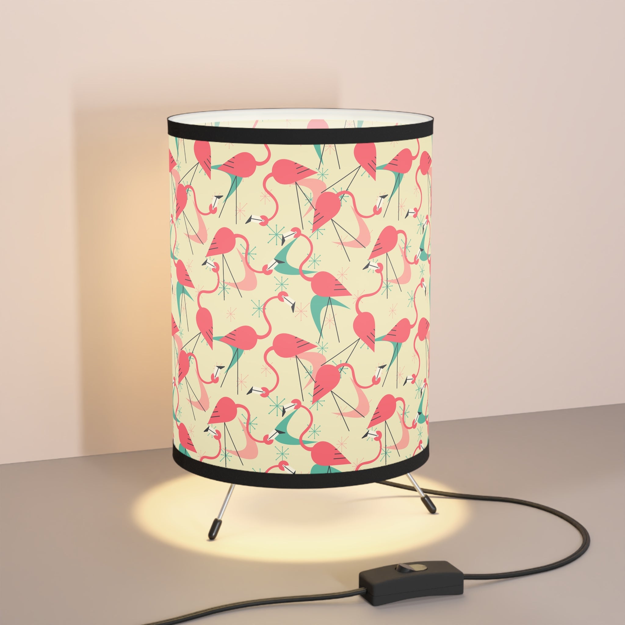 Retro Mid Mod Flamingo Kitschy Quirky Table Lamp - Mid Century Modern Gal
