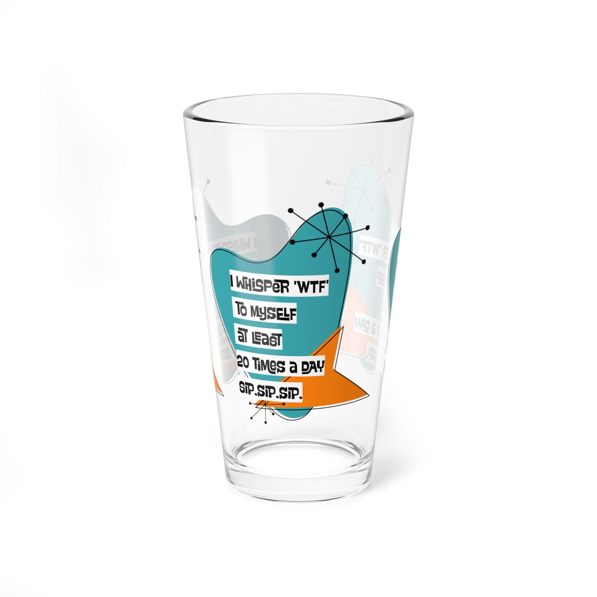 Mid Century Modern Barware, Mommy Juice, Funny Drinking Beer, Cocktail, Mocktail Glass Funny Mom Gift Drinking Glass - Mid Century Modern Gal