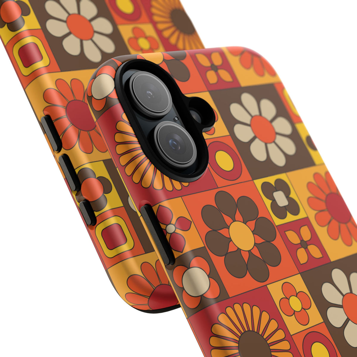 Retro 70s Mid Mod Floral Phone Case | Tough Cases for Flower Lovers