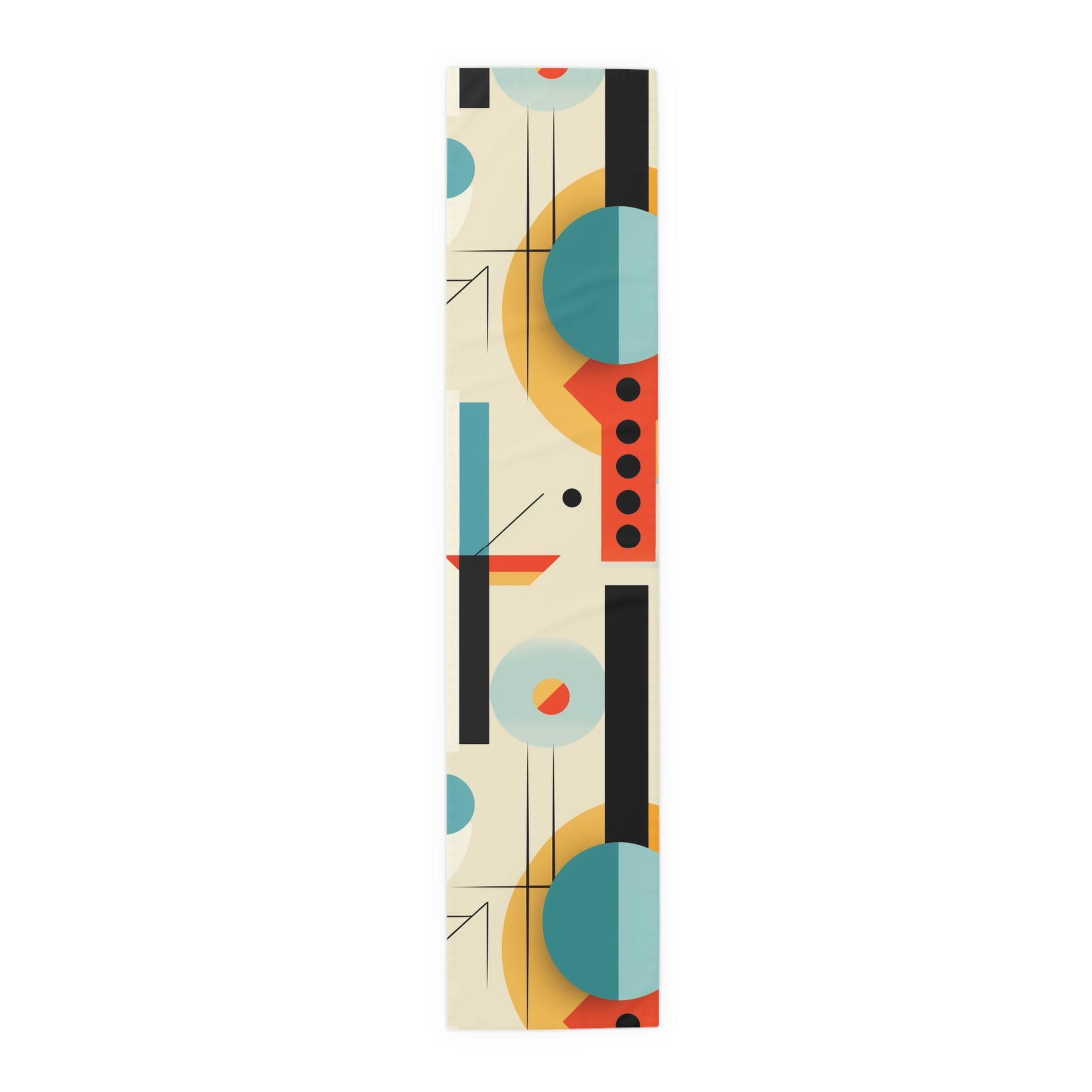 Modern Bauhaus Geometric Designed Table Runner - Mid Century Modern Gal