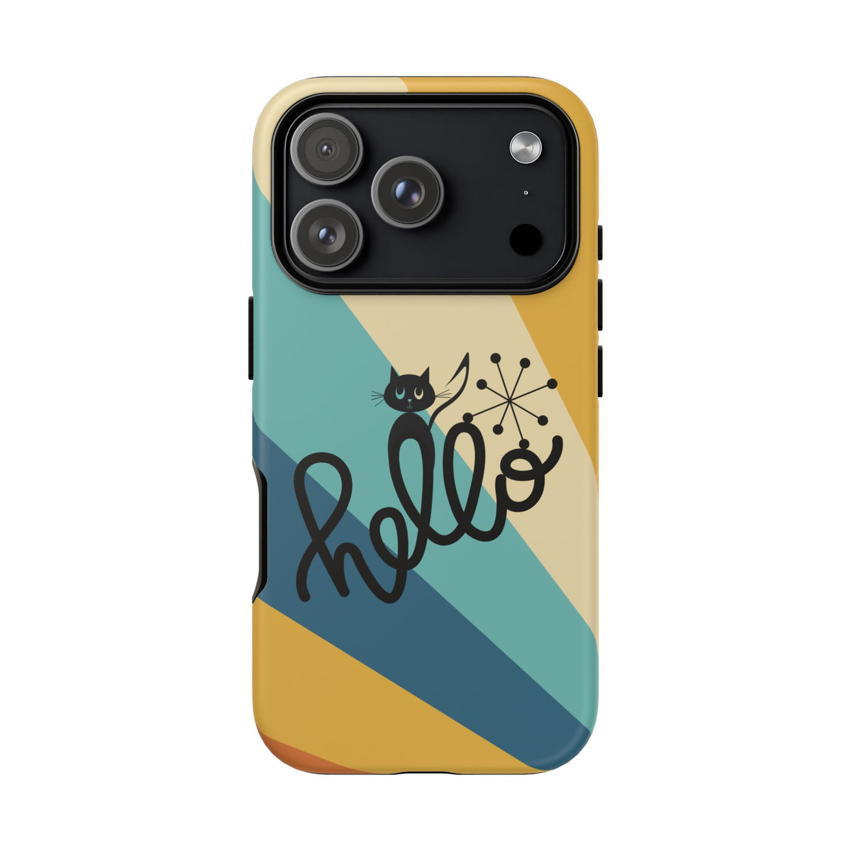 Atomic Groovy Cat, Retro, Kitschy, Hello Starburst, Mid Mod Smart Phone Tough Phone Cases