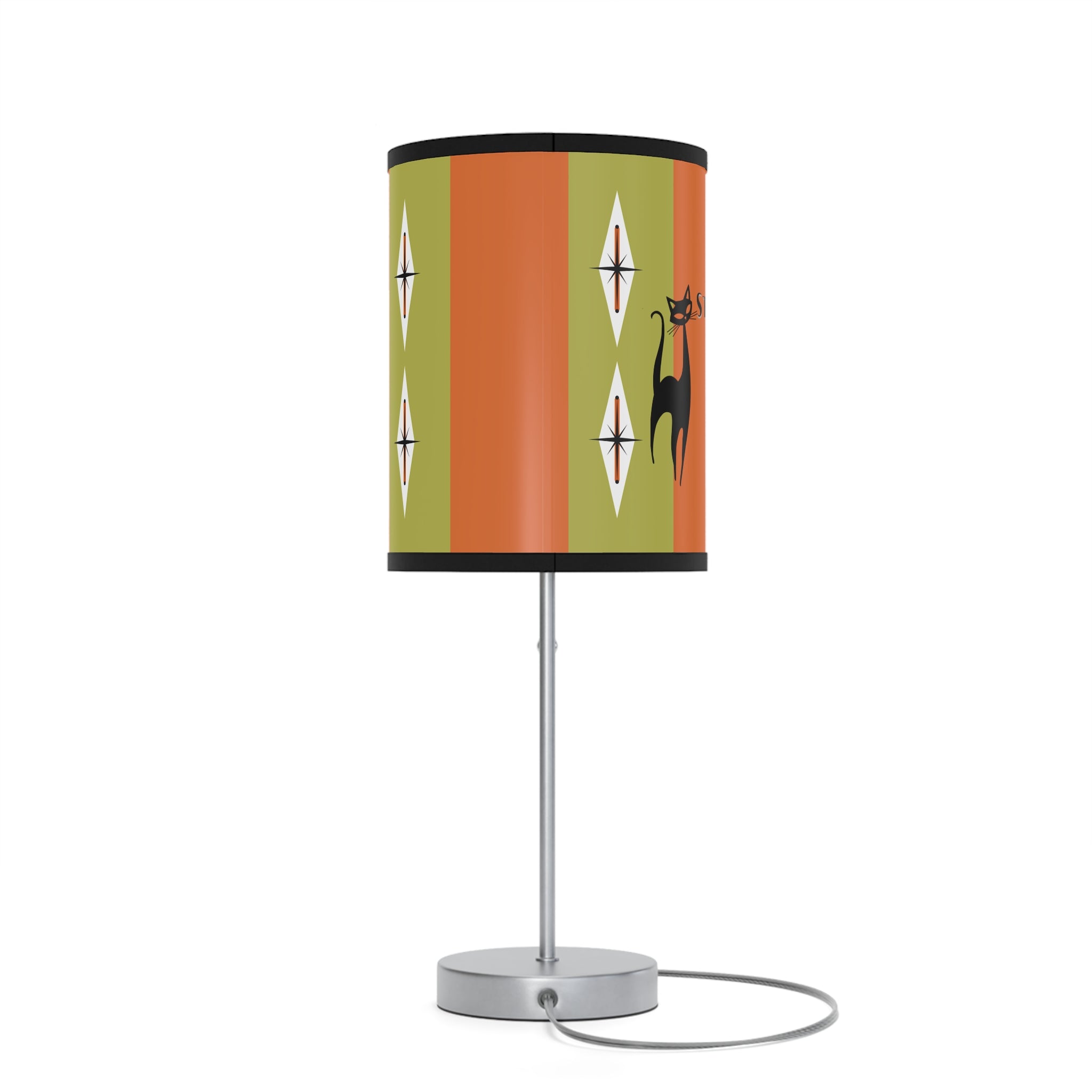Atomic Cat Starlite Lounge, Mid Century Modern Retro Cat Design Table Lamp - Unique Home Decor for Cat Lovers - Mid Century Modern Gal