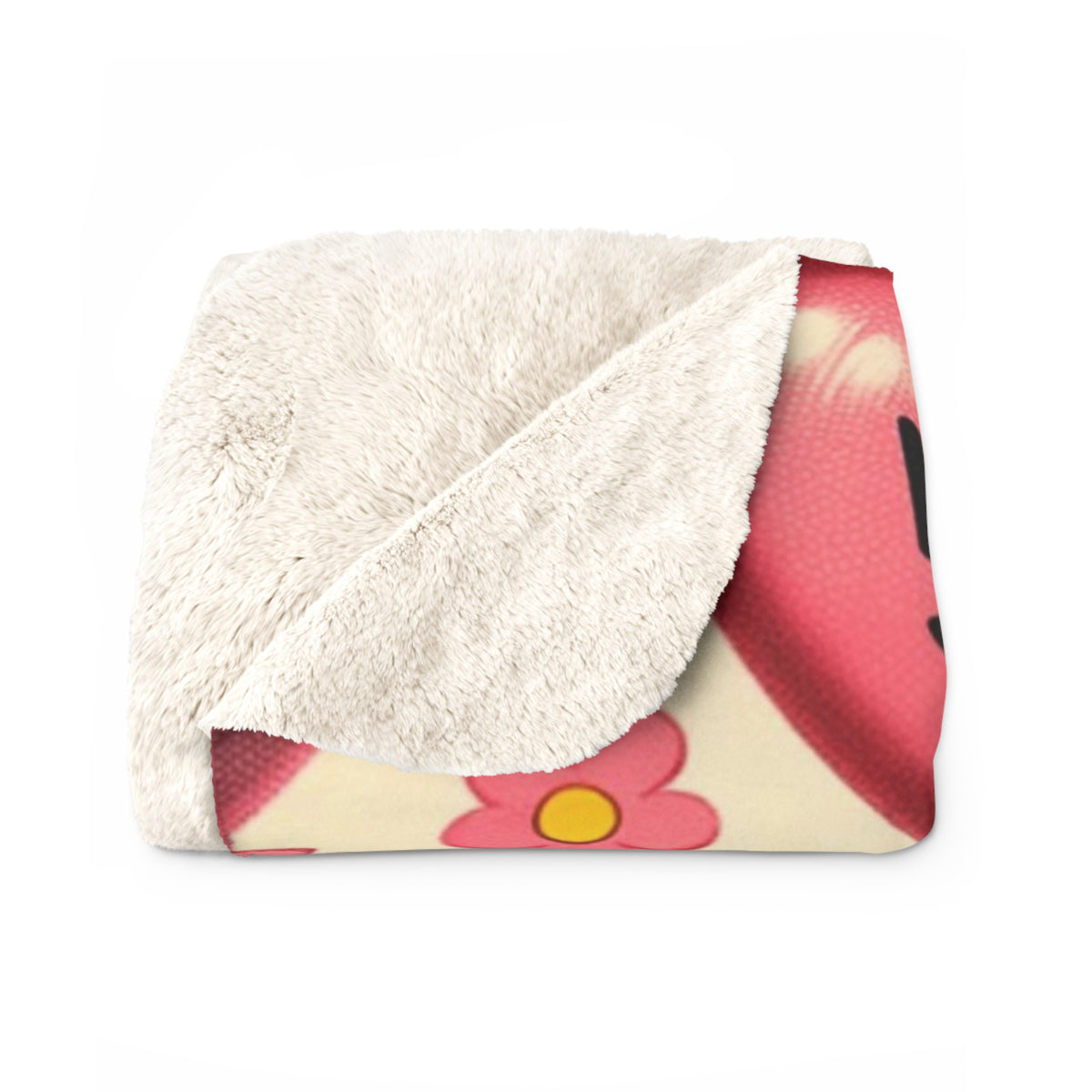 Vintage 50s Valentine's Day Sherpa Fleece Blanket - Love & Hugs Design - Mid Century Modern Gal