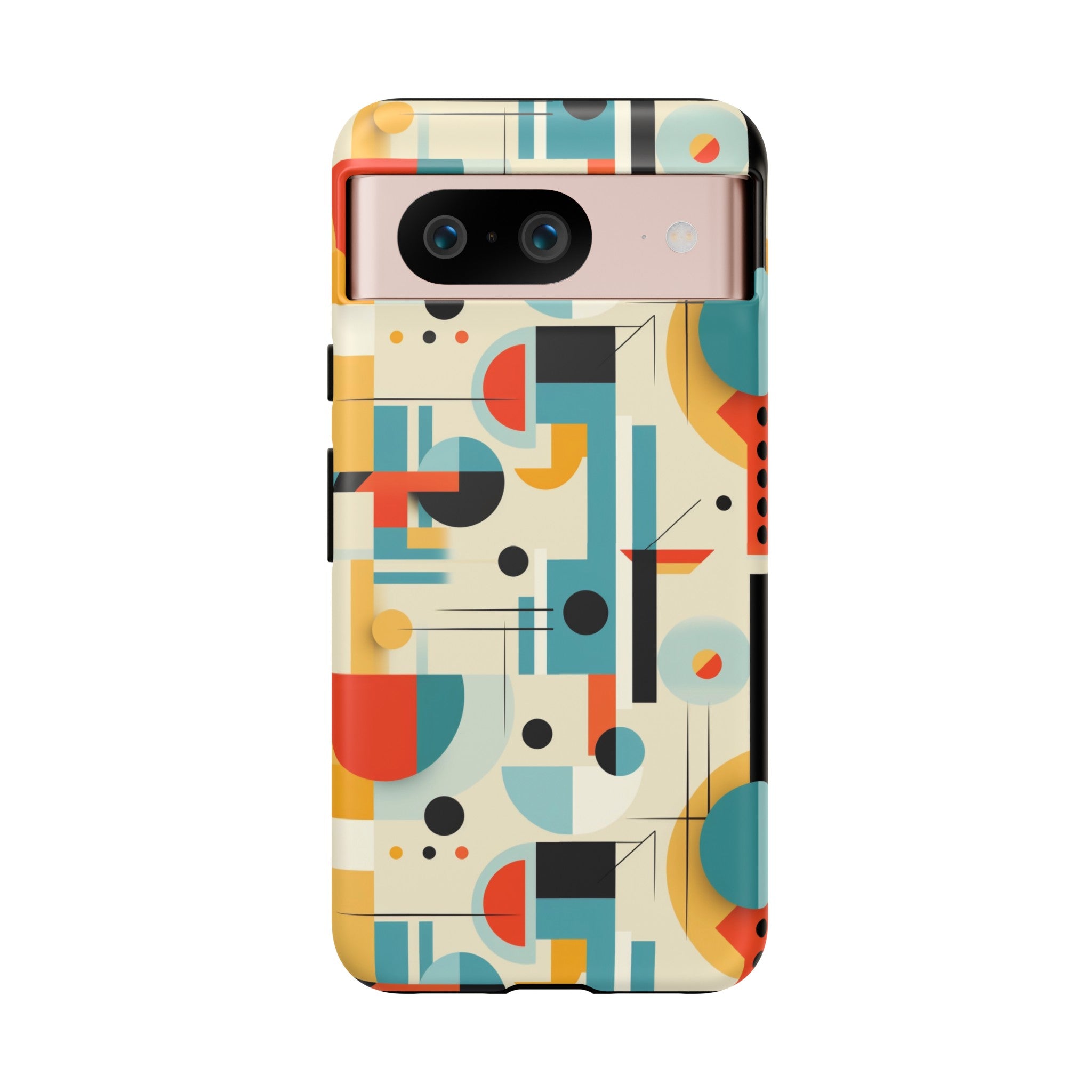 Bauhaus Designed Mid Mod Geometric Groovy Smart Phone, iPhone, Samsung Compatible Tough Cases