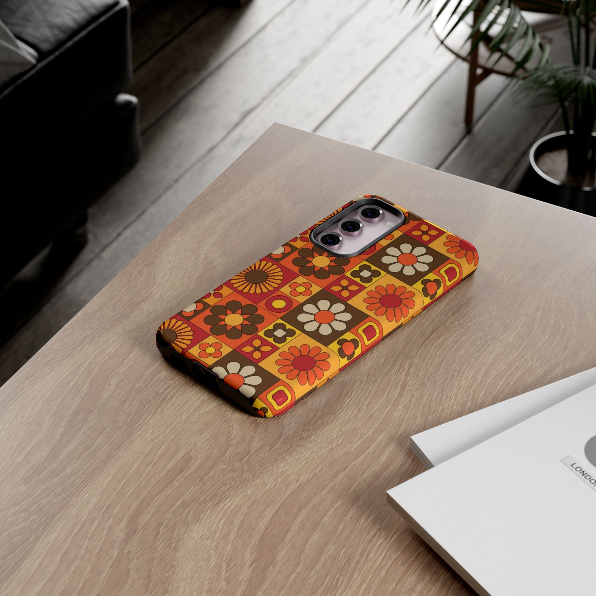 Retro 70s Mid Mod Floral Phone Case | Tough Cases for Flower Lovers