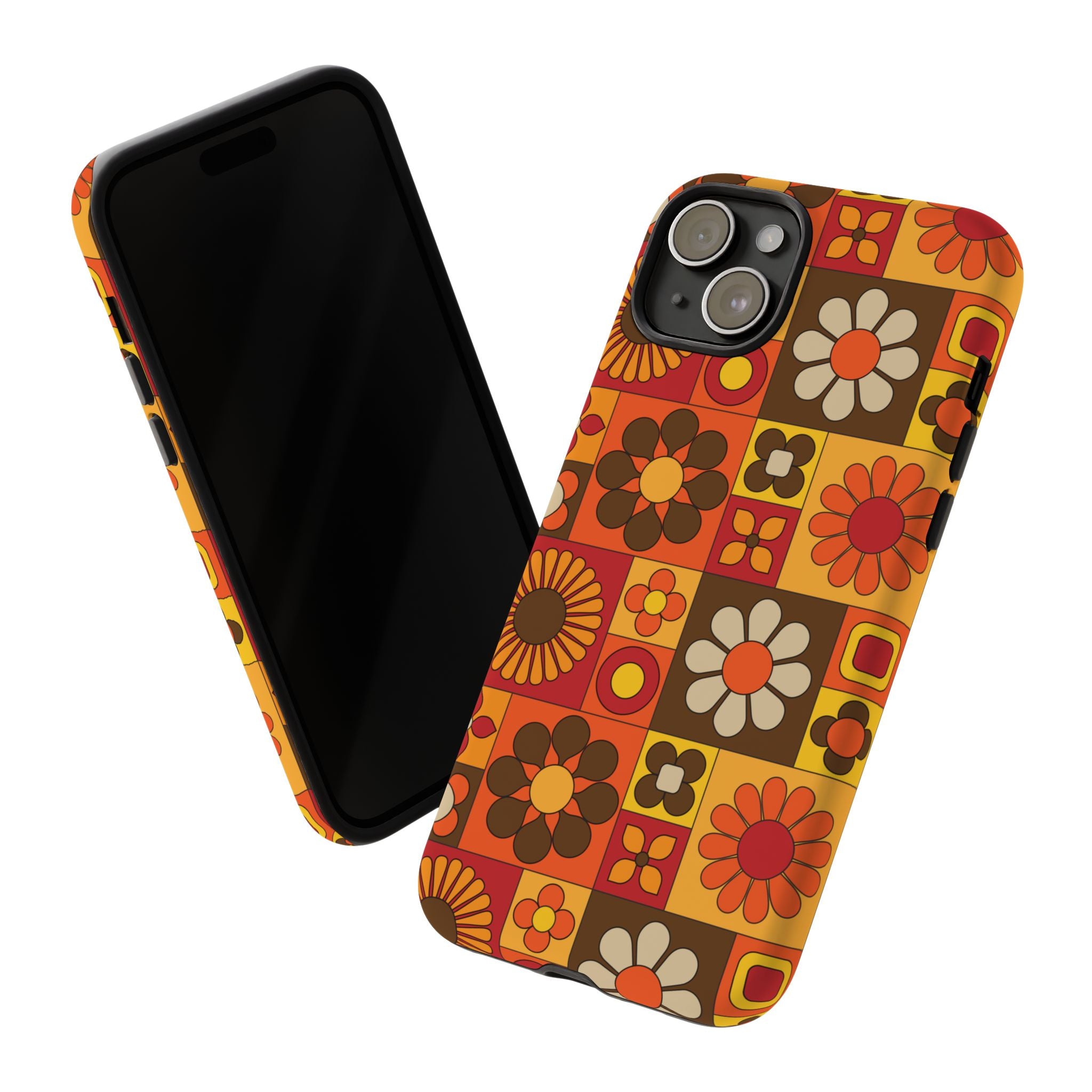 Retro 70s Mid Mod Floral Phone Case | Tough Cases for Flower Lovers