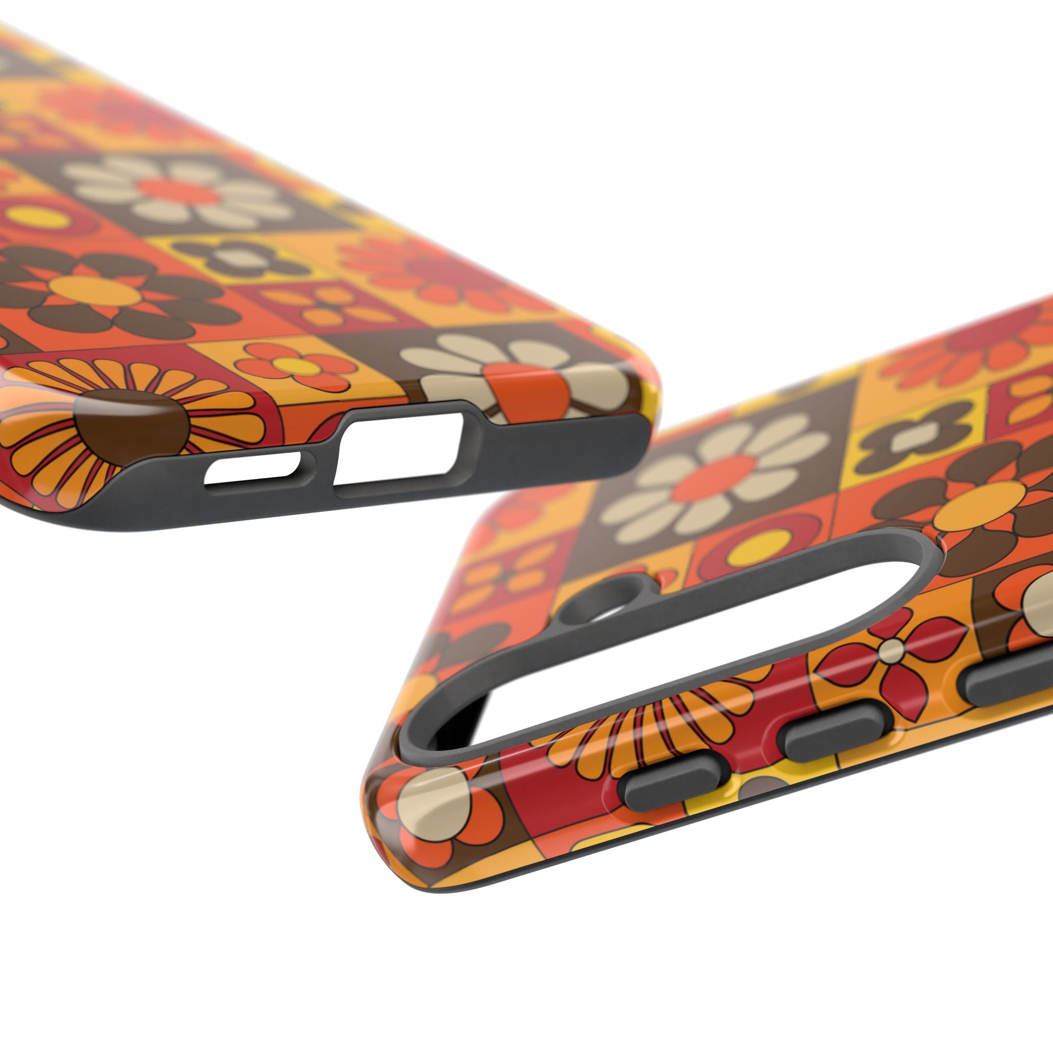 Retro 70s Mid Mod Floral Phone Case | Tough Cases for Flower Lovers